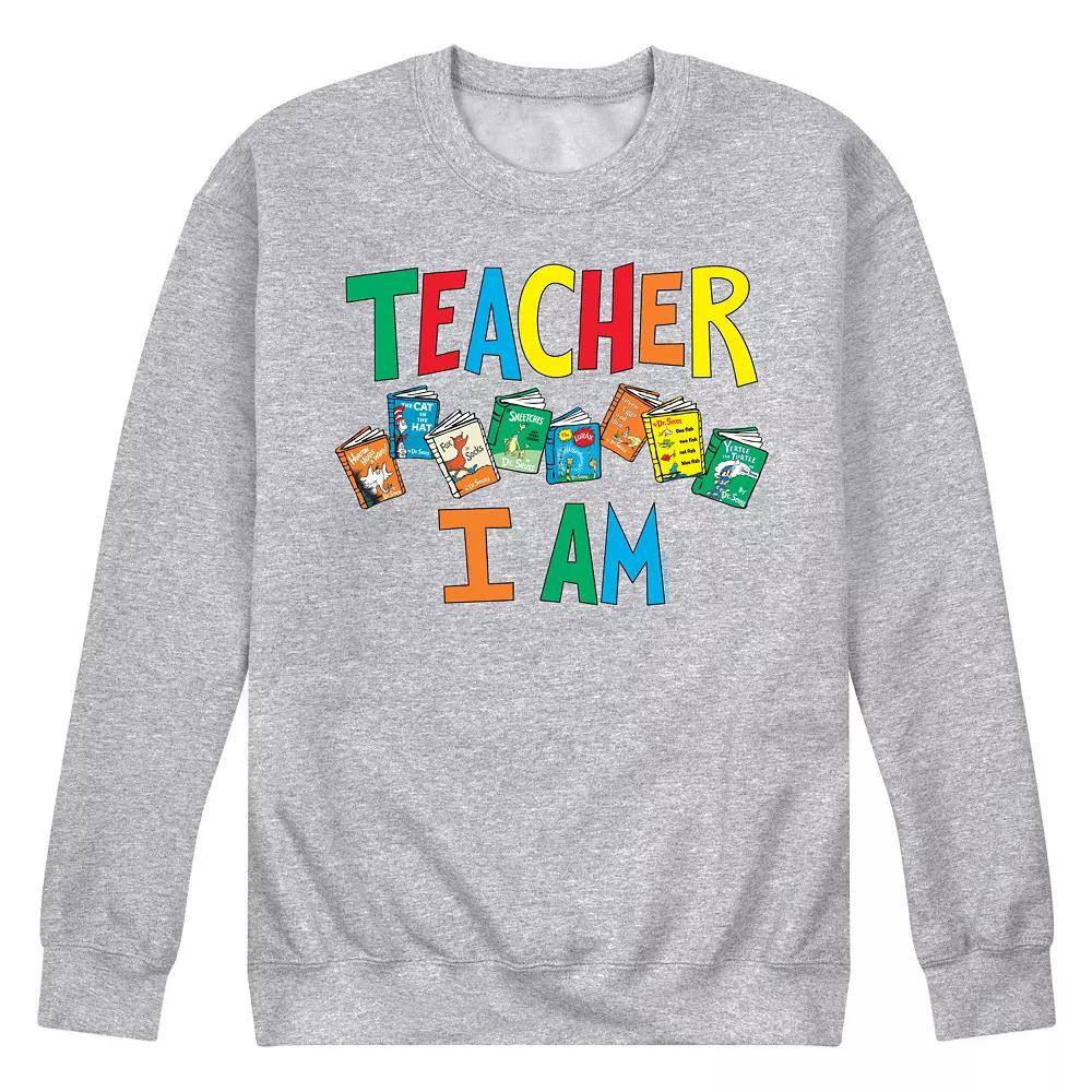 Men's Dr Seuss Teacher I Am Graphic Sweatshirt,  Product Image