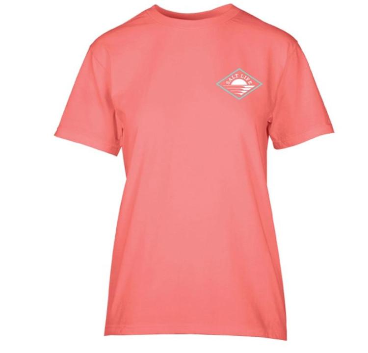 SALE Salt Life® Ladies' S/S Ocean Coral Retro Tropical T-Shirt Product Image