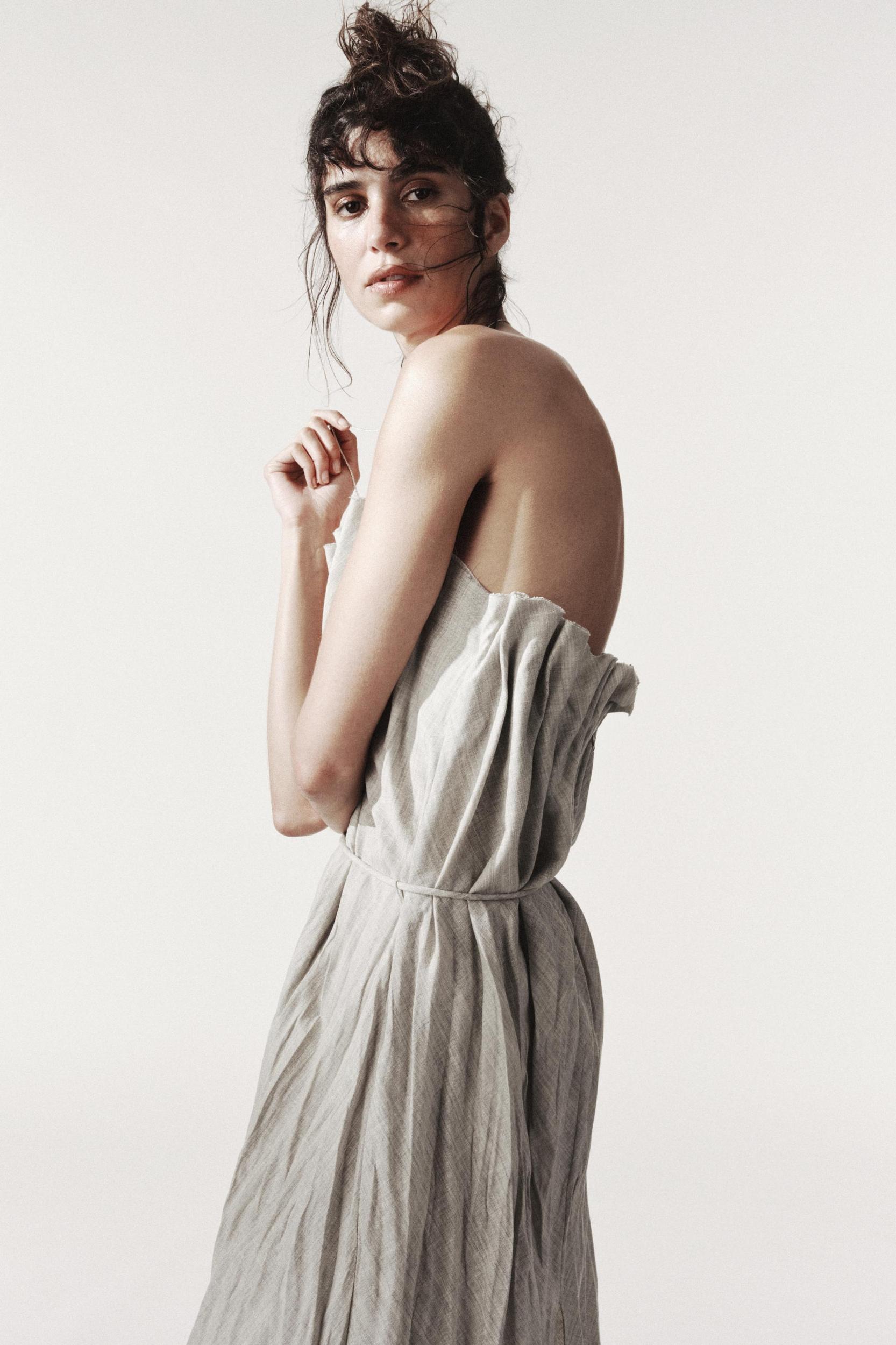 ZW COLLECTION LINEN PLEATED DRESS Product Image