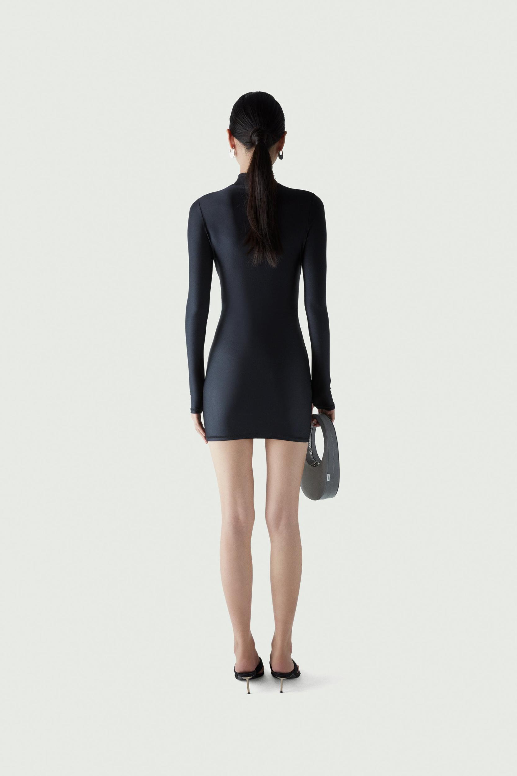 High Neck Fitted Mini Dress Product Image