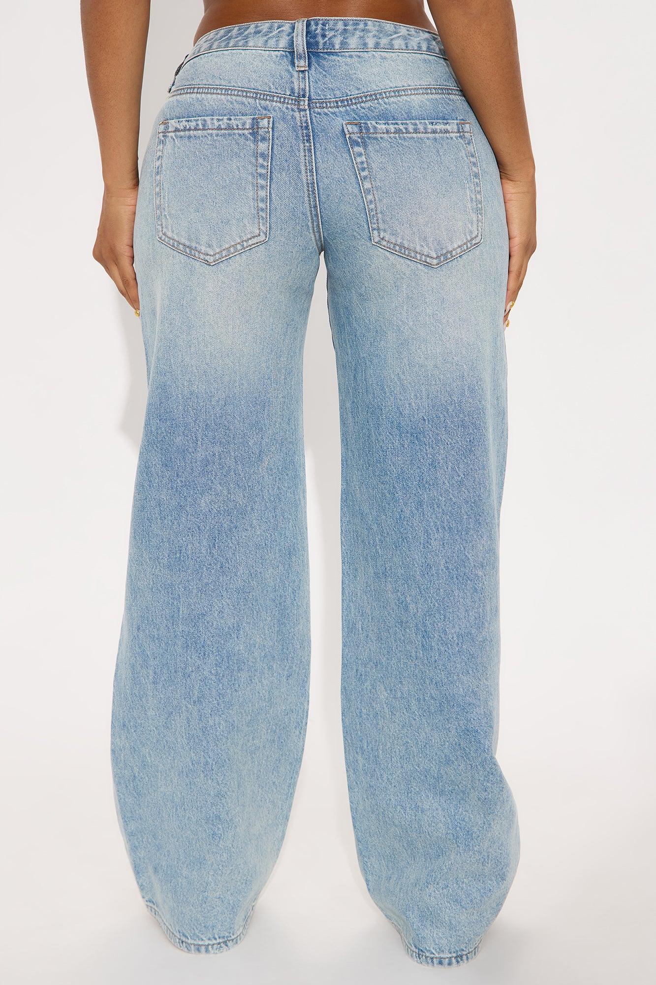 Westside Low Rise Wide Leg Jean - Light Wash Product Image
