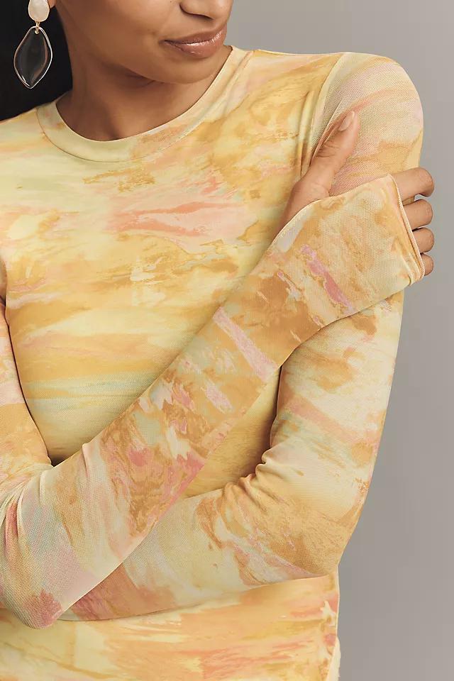 AFRM Long-Sleeve Mesh Mini Dress Product Image