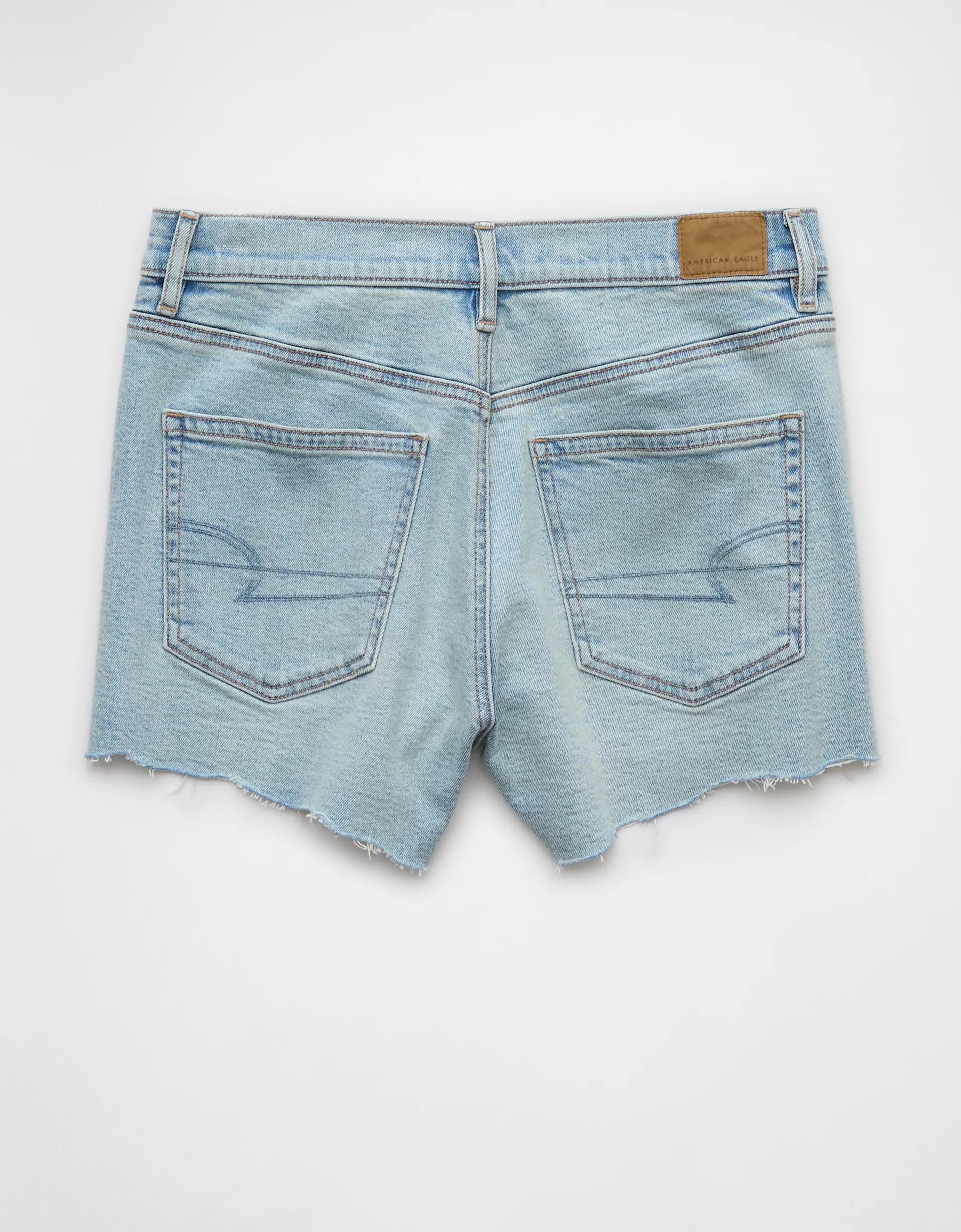 AE Strigid Super High-Waisted Relaxed Denim Short Product Image