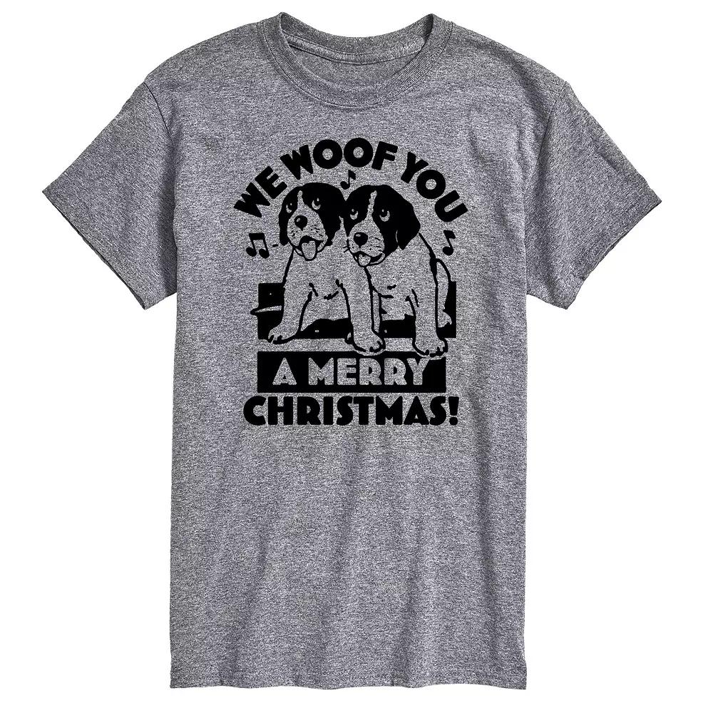 Men's We Woof You Merry Christmas Graphic Tee,  Product Image