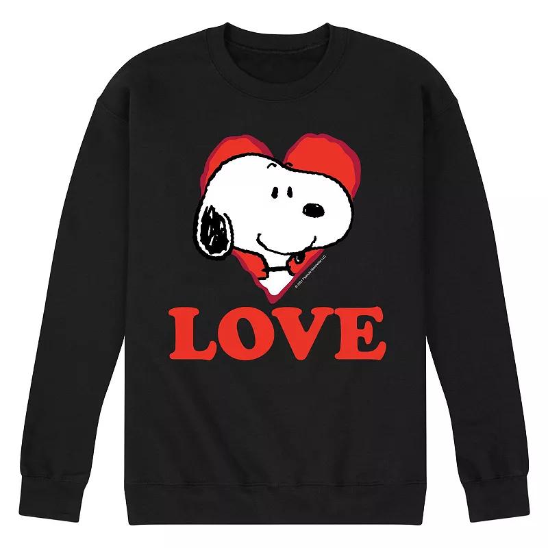 Mens Peanuts Love Snoopy Sweatshirt Blue Product Image