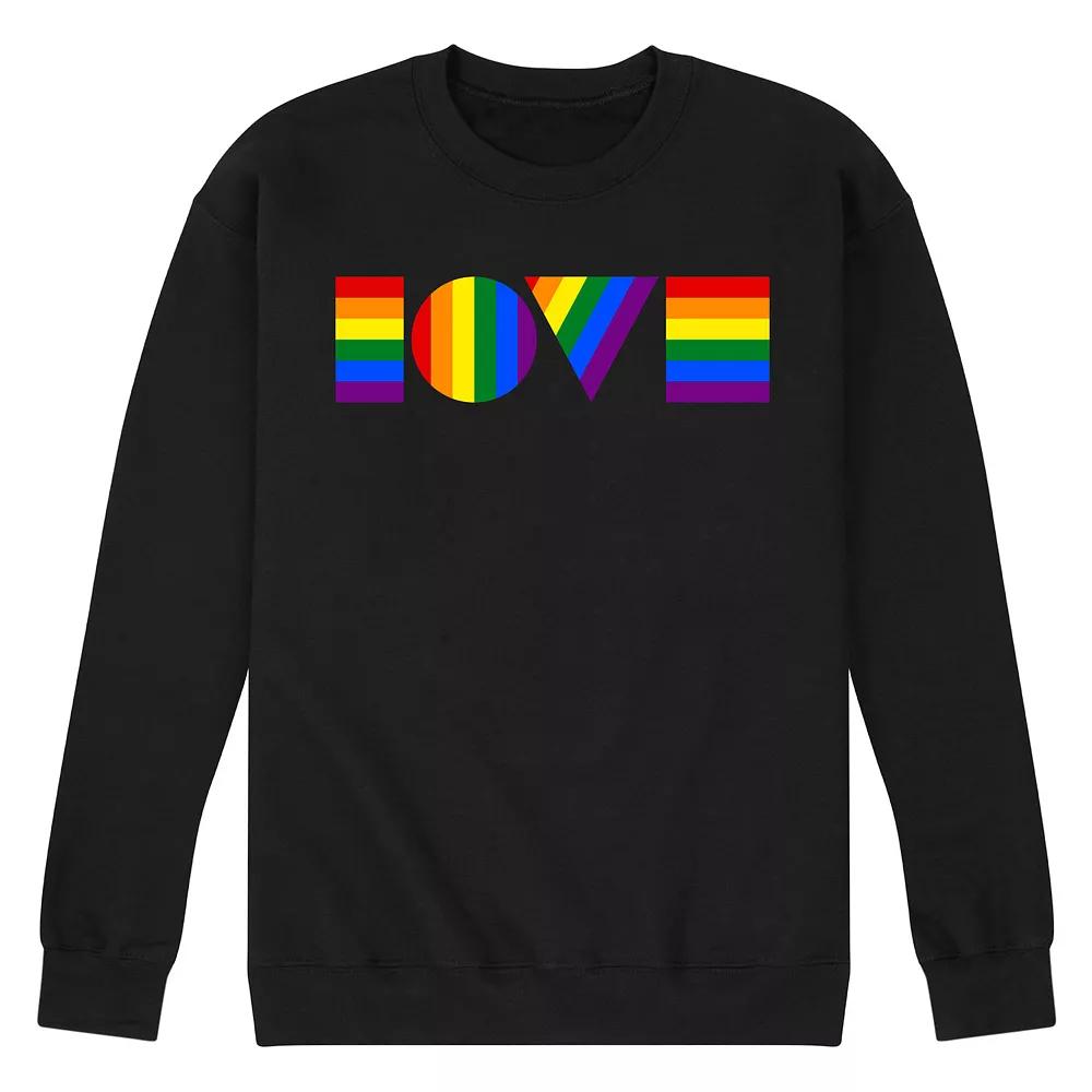 Men's Pride Love Fleece Sweatshirt,  Product Image