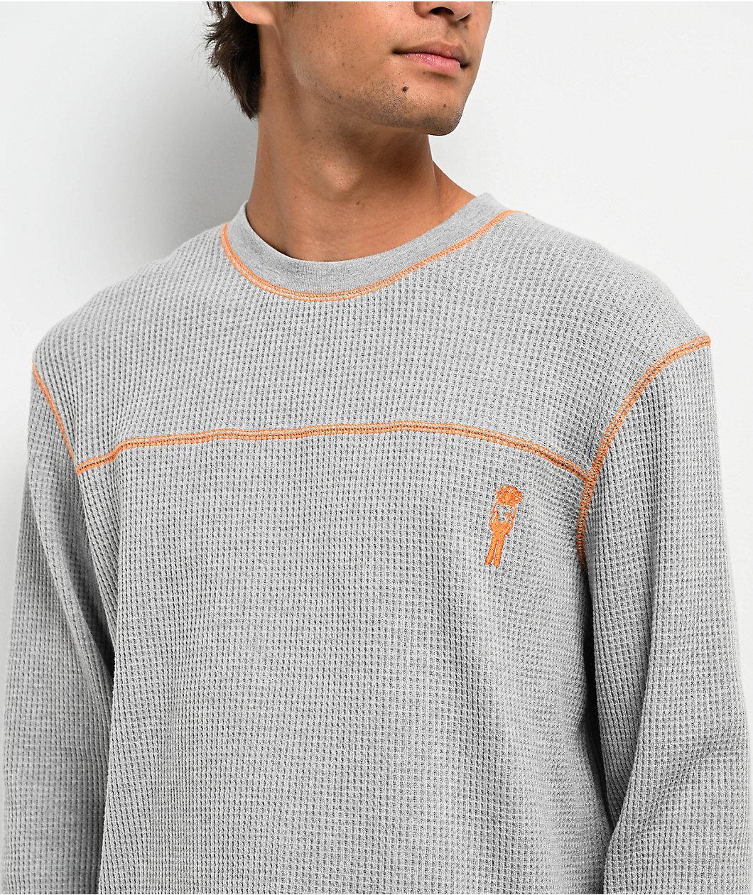 ITA Joule Heather Grey Thermal Long Sleeve T-Shirt Product Image