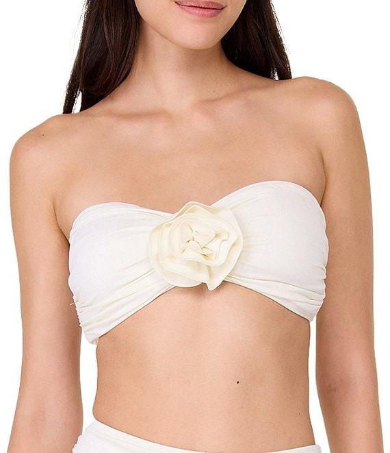 kate spade new york Rosette Solid High Waist Shirred Swim Bottom Product Image