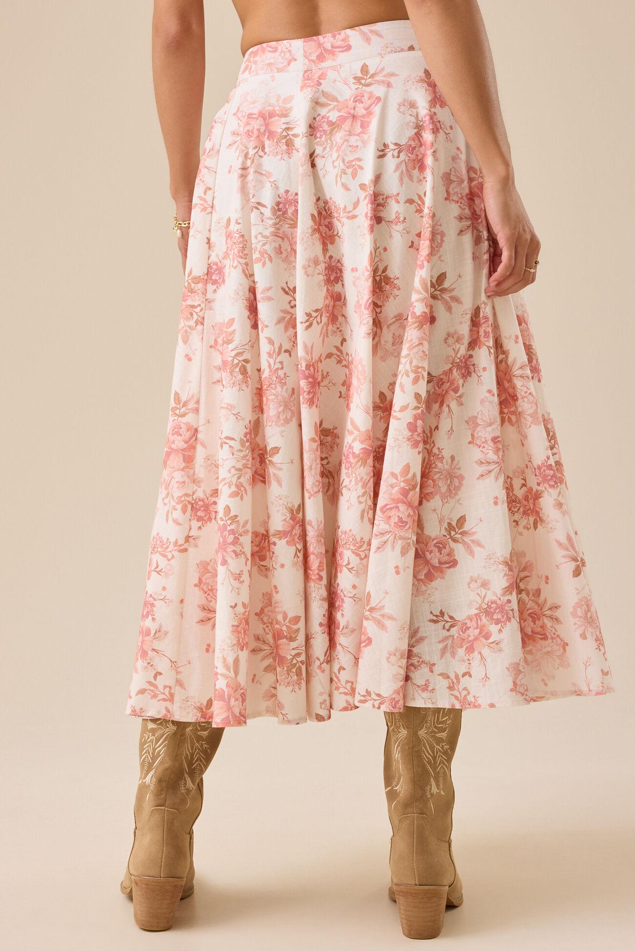 Alice Floral Midi Skirt Product Image