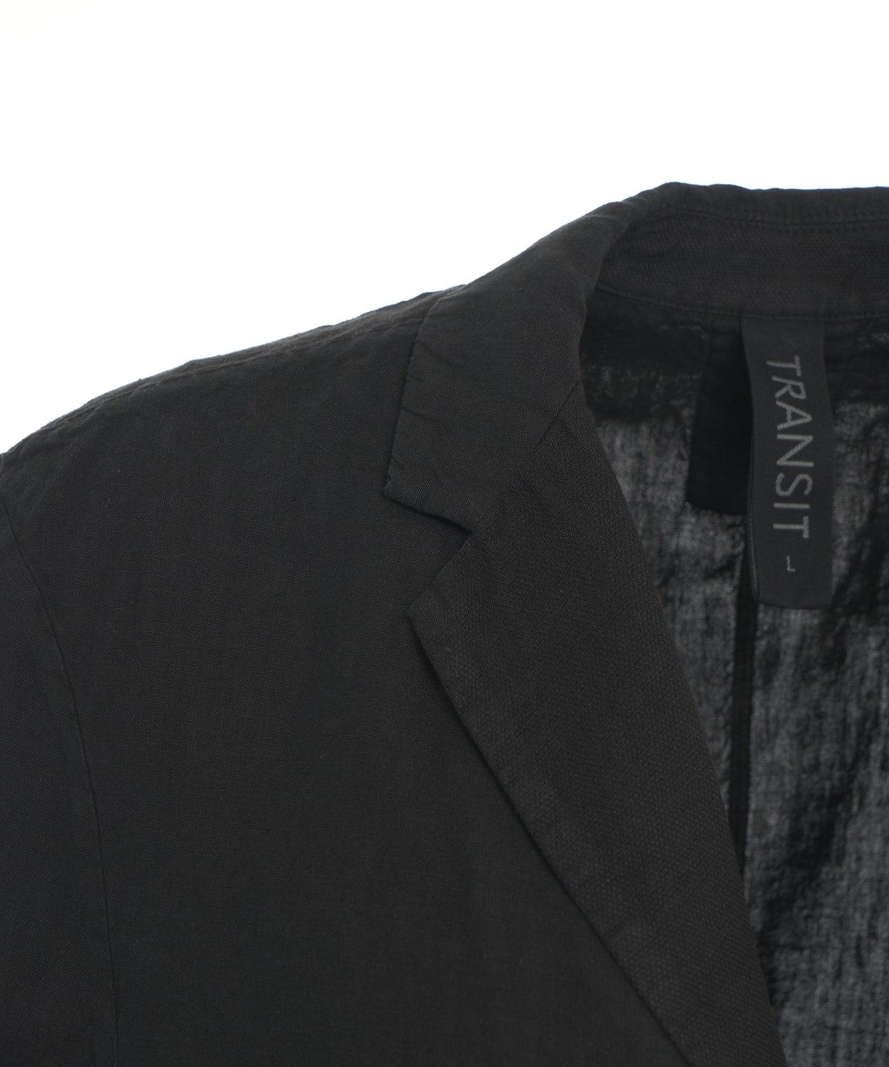 Single-breasted linen blazer Product Image