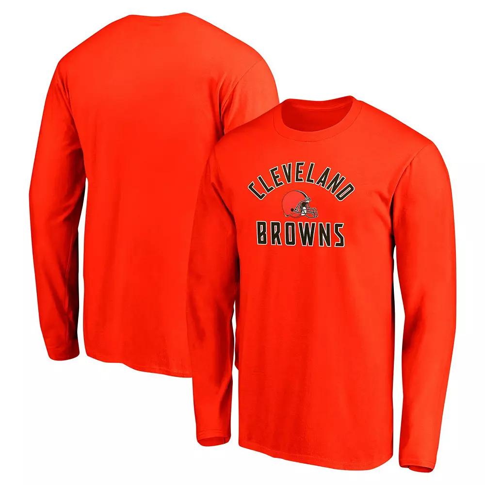 Men's Fanatics Orange Cleveland Browns Team Arc Knockout Long Sleeve T-Shirt,  Product Image