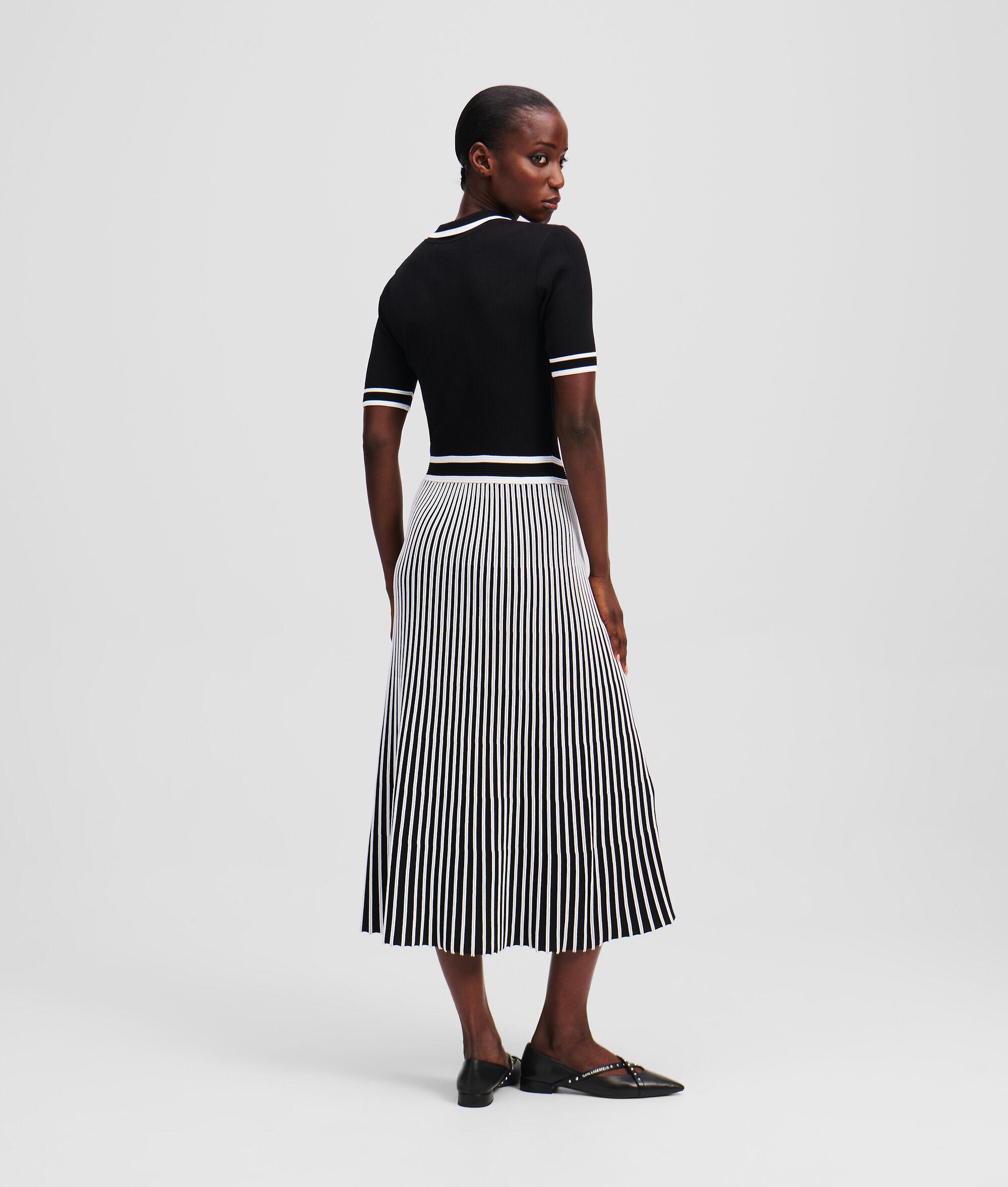 KARL ESSENTIAL PLEATED KNIT DRESS Product Image