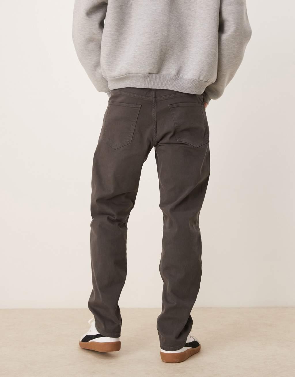 Selected Homme straight fit scott jeans in gray Product Image
