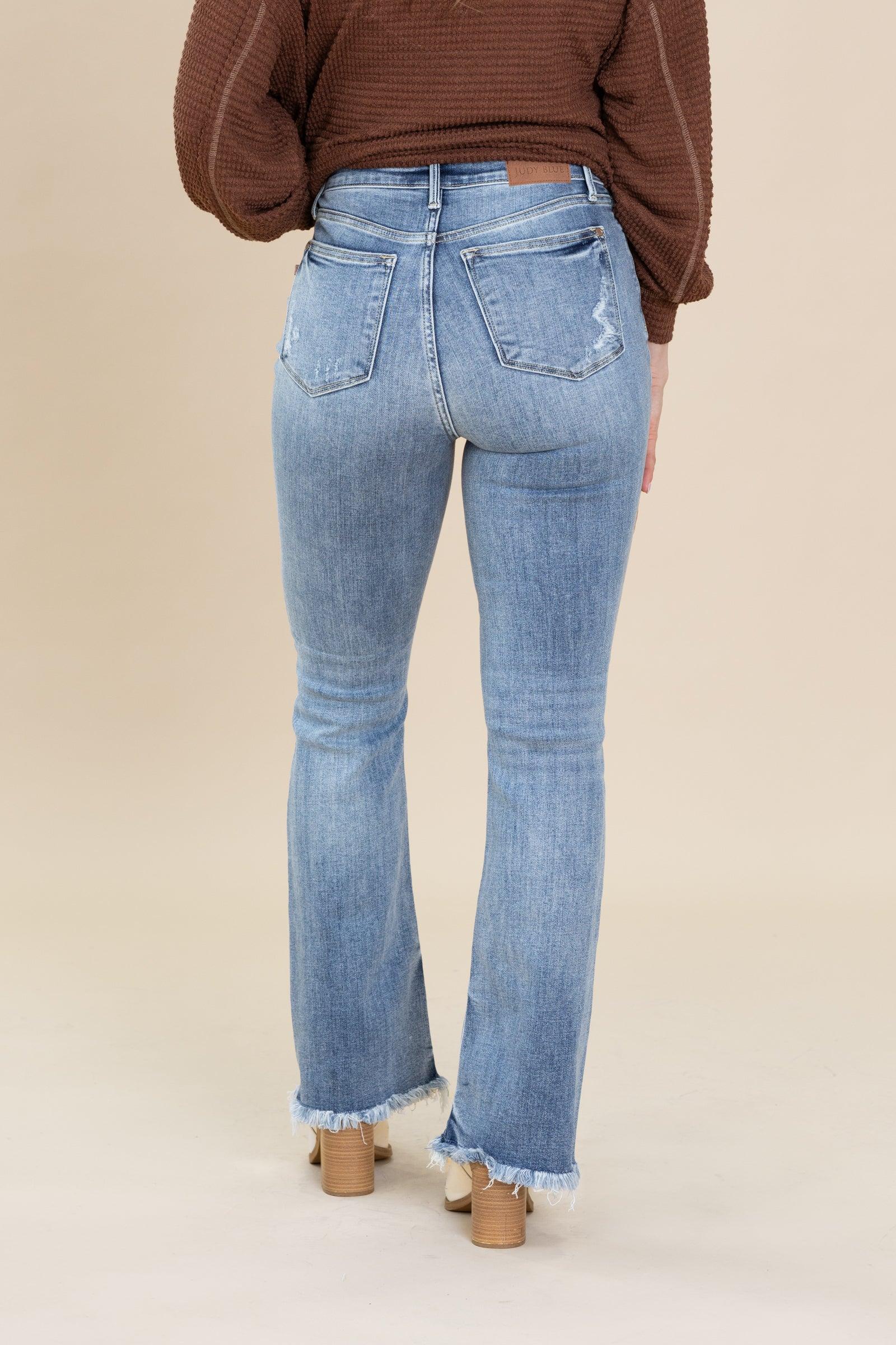 Judy Blue Fray Hem High Rise Bootcut Product Image