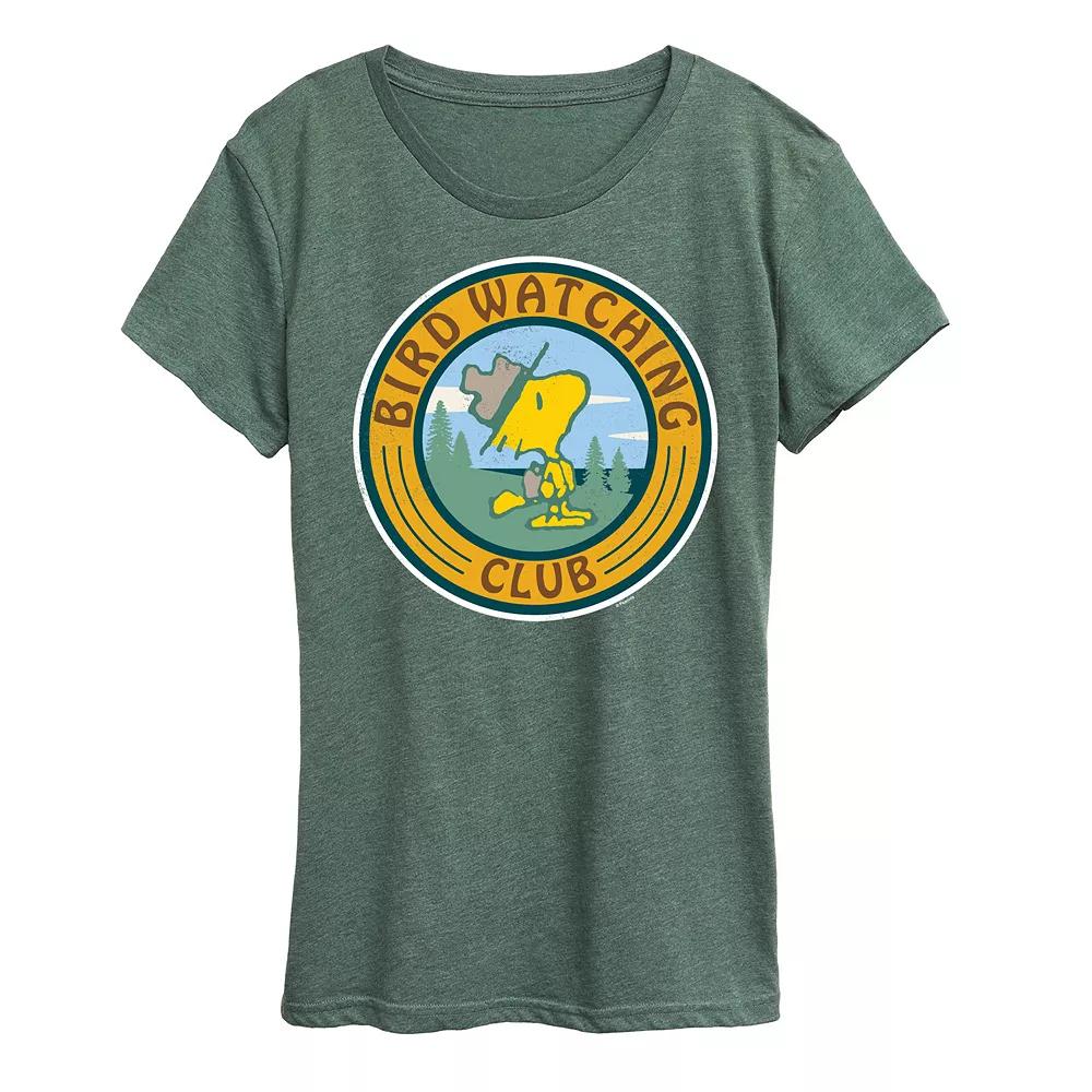 Women's Peanuts Woodstock Bird Watching Graphic Tee,  Product Image