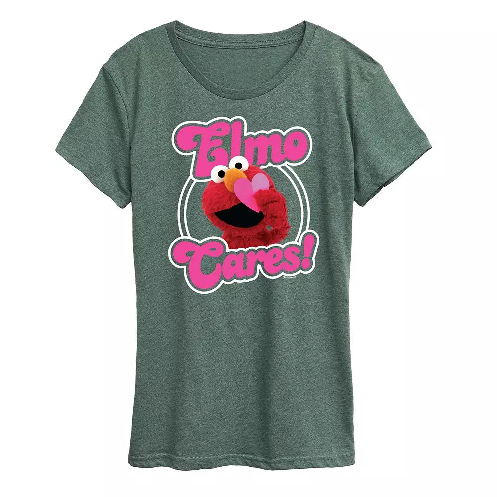 Women's Sesame Street Elmo Cares Graphic Tee,  Product Image