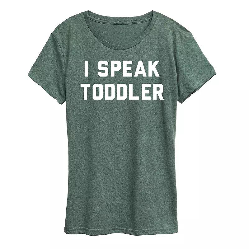 Women's I Speak Toddler Graphic Tee, Toddler Girl's,  Product Image