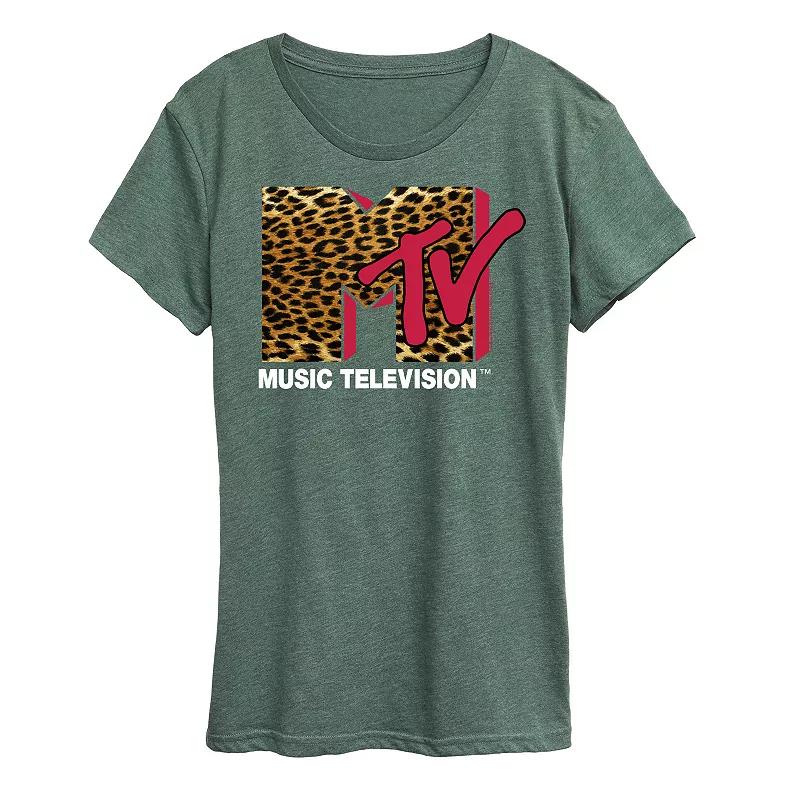 Women's MTV Leopard Logo Graphic Tee, Girl's,  Product Image
