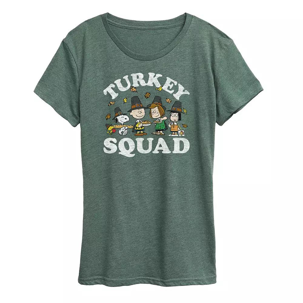 Women's Peanuts Turkey Squad Graphic Tee, Girl's,  Product Image