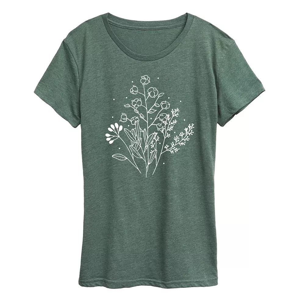 Women's Fall Flowers Graphic Tee,  Product Image