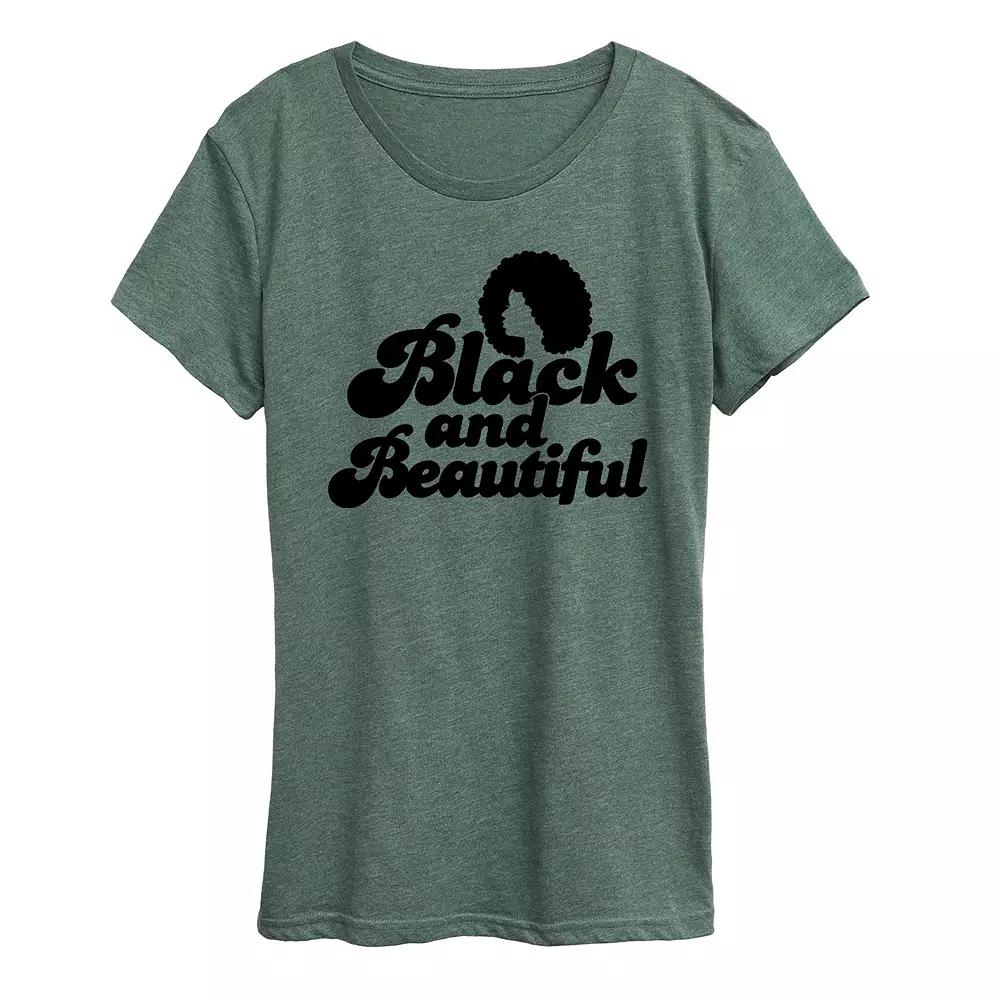 Plus Black and Beautiful Graphic Tee, Women's,  Product Image