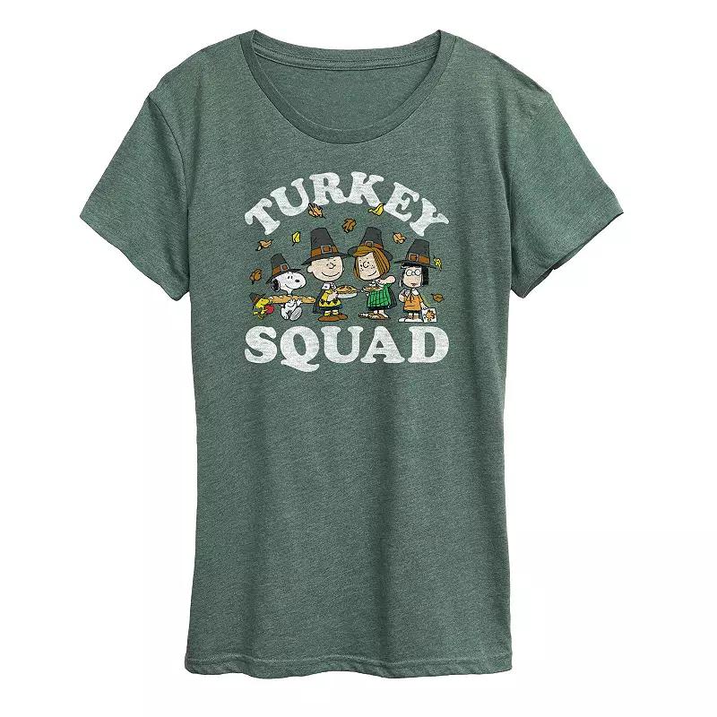 Women's Peanuts Turkey Squad Graphic Tee, Girl's,  Product Image