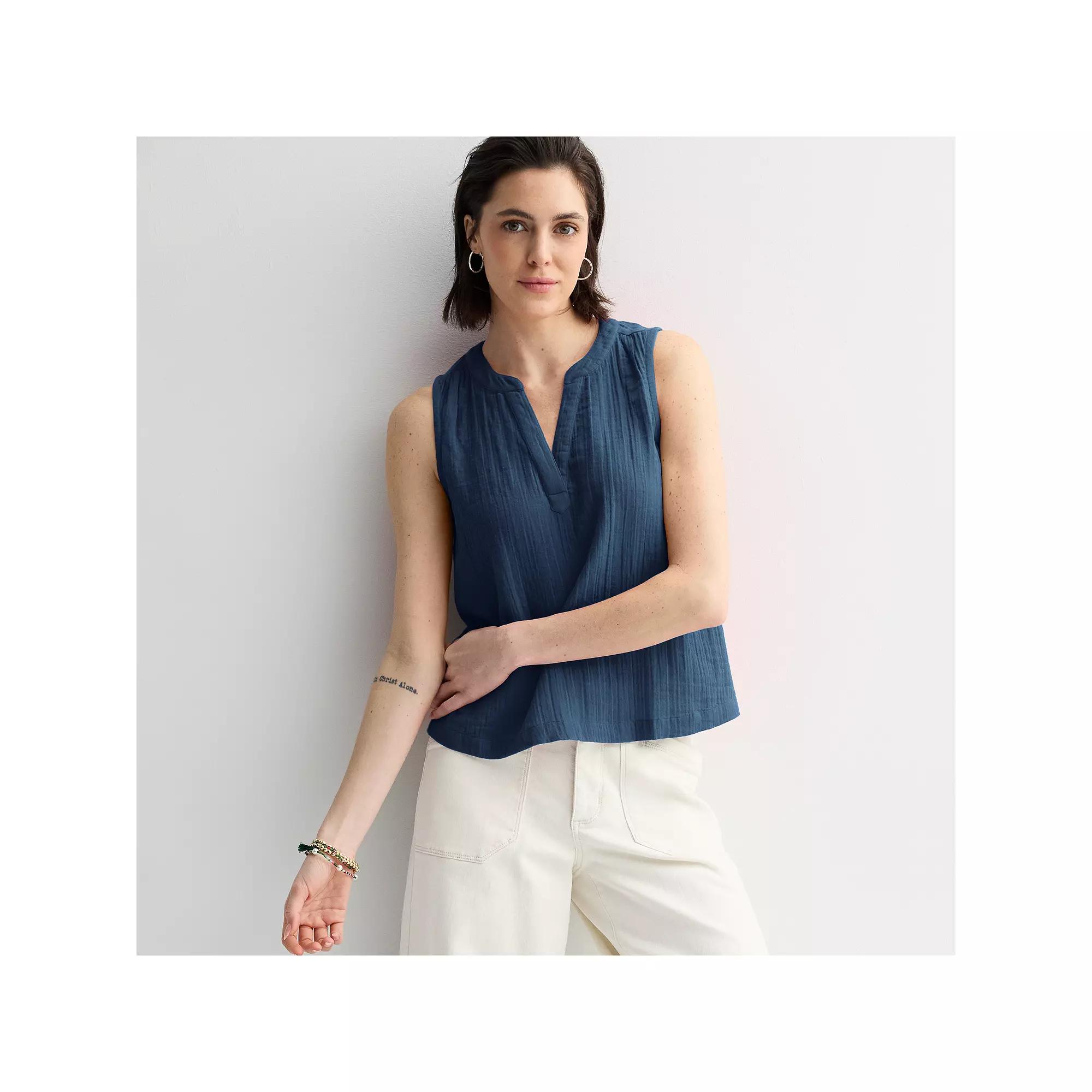 Women's Sonoma Goods For Life® Easy Soft Gauze Tank Top,  Product Image