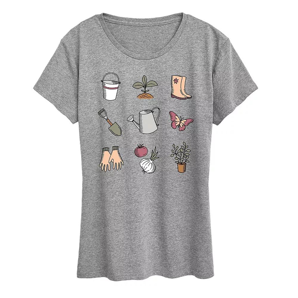Women's Gardening Grid Graphic Tee,  Product Image
