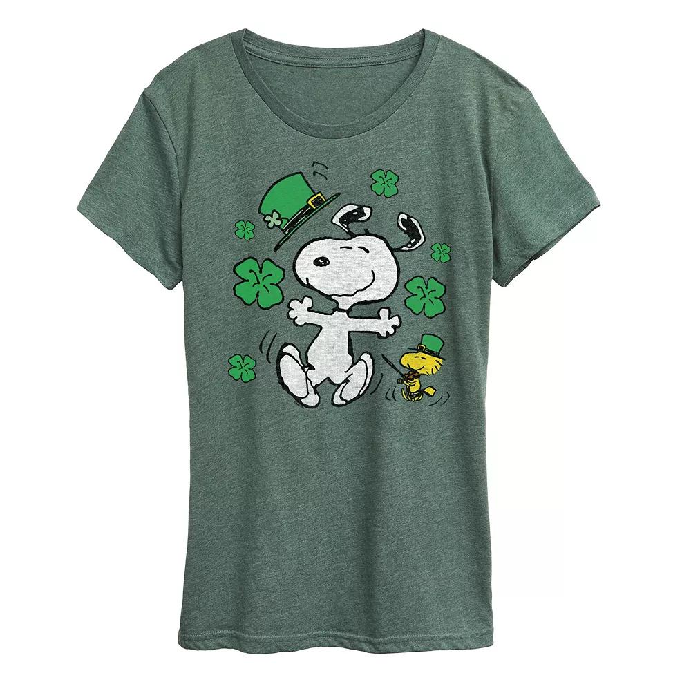 Women's Peanuts Snoopy St. Patrick's Day Graphic Tee,  Product Image