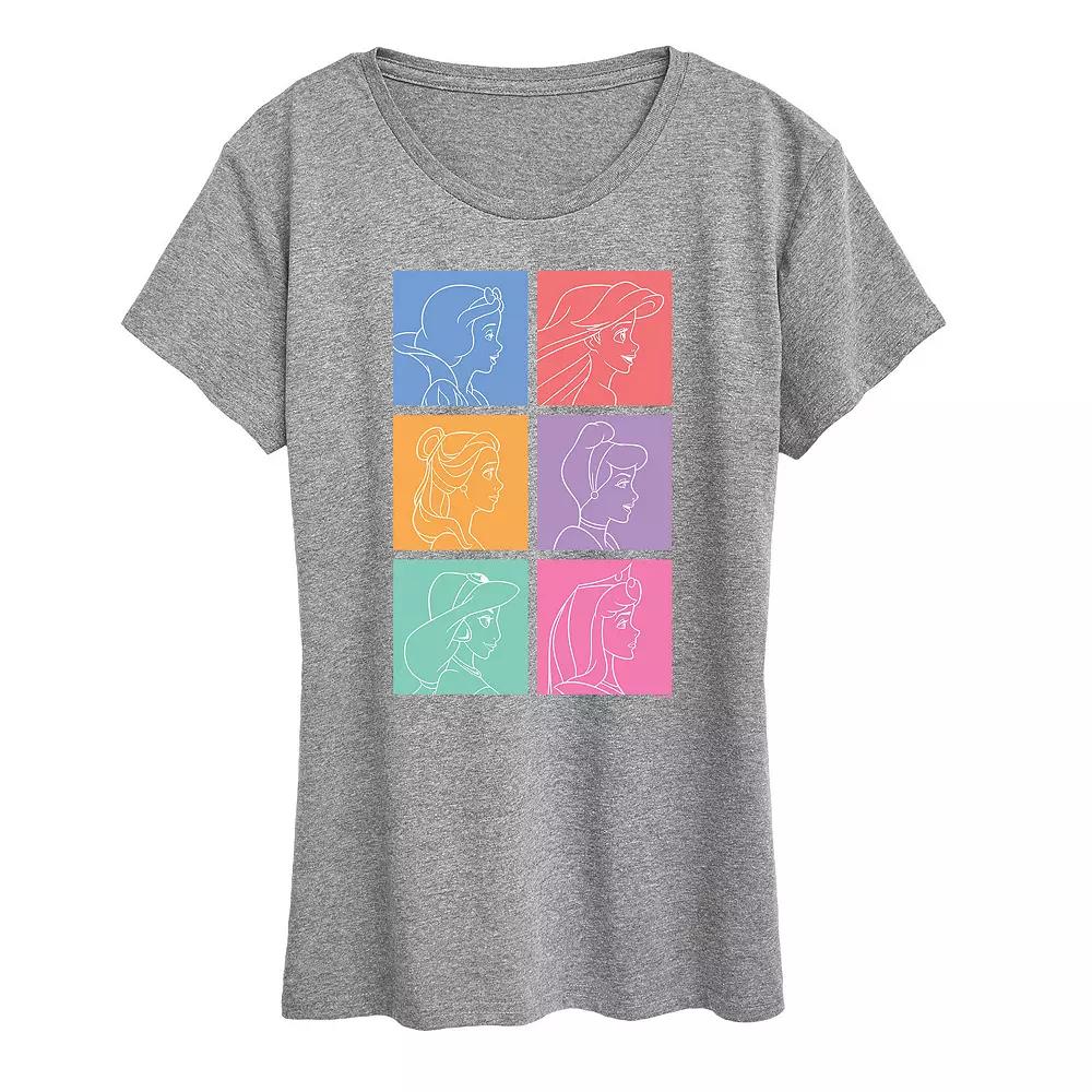 Disney Princess Women's Grid Graphic Tee, Girl's,  Product Image