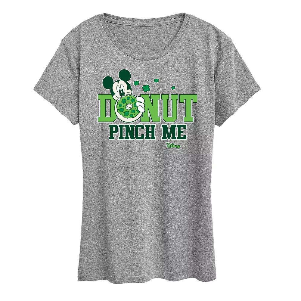Disney's Mickey Mouse Women's St. Patrick's Donut Pinch Me Graphic Tee,  Product Image
