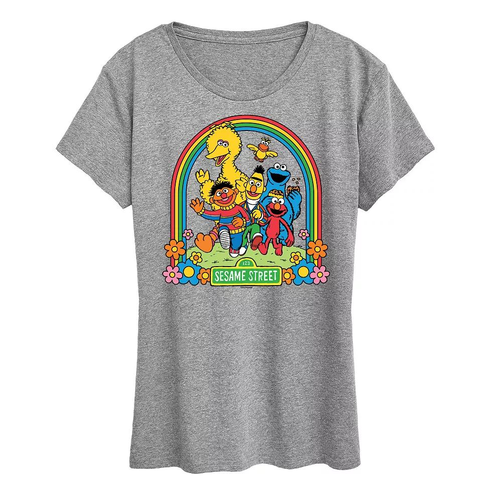 Women's Sesame Street Rainbow Graphic Tee, Girl's,  Product Image