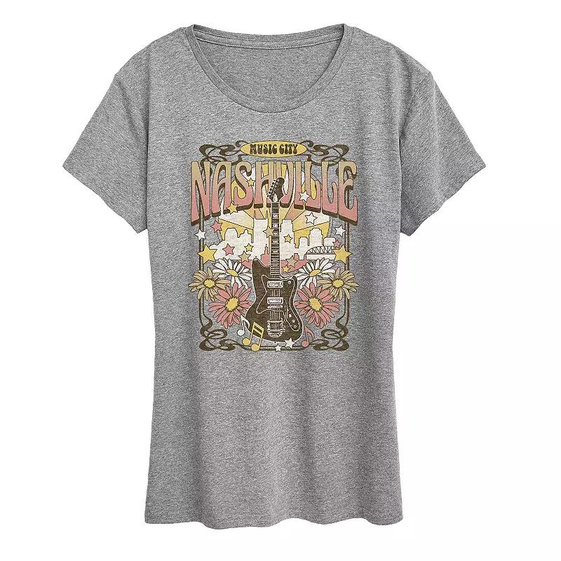 Women's Nashville Music Poster Graphic Tee, Girl's,  Product Image