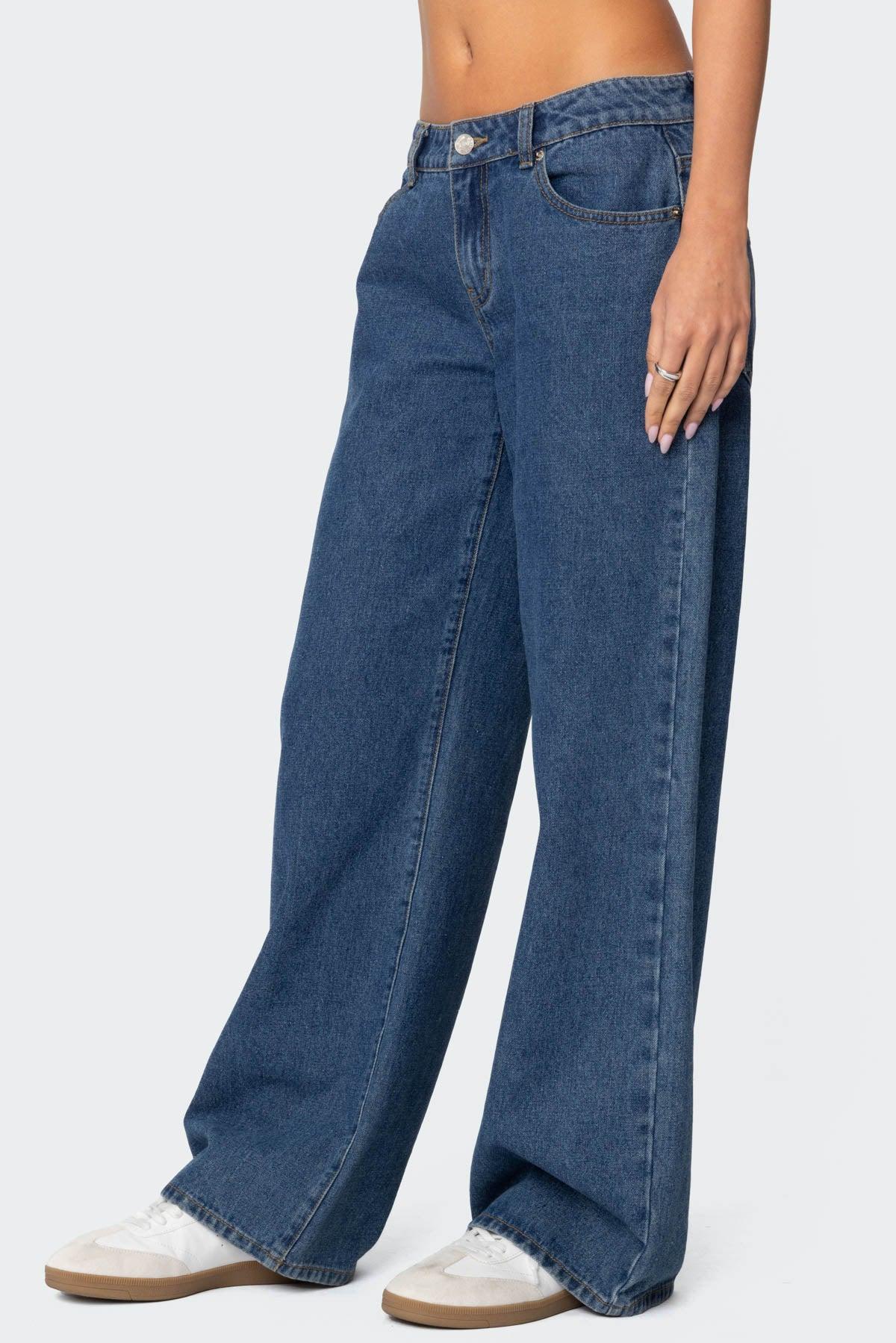 Raelynn Washed Low Rise Baggy Jeans Product Image