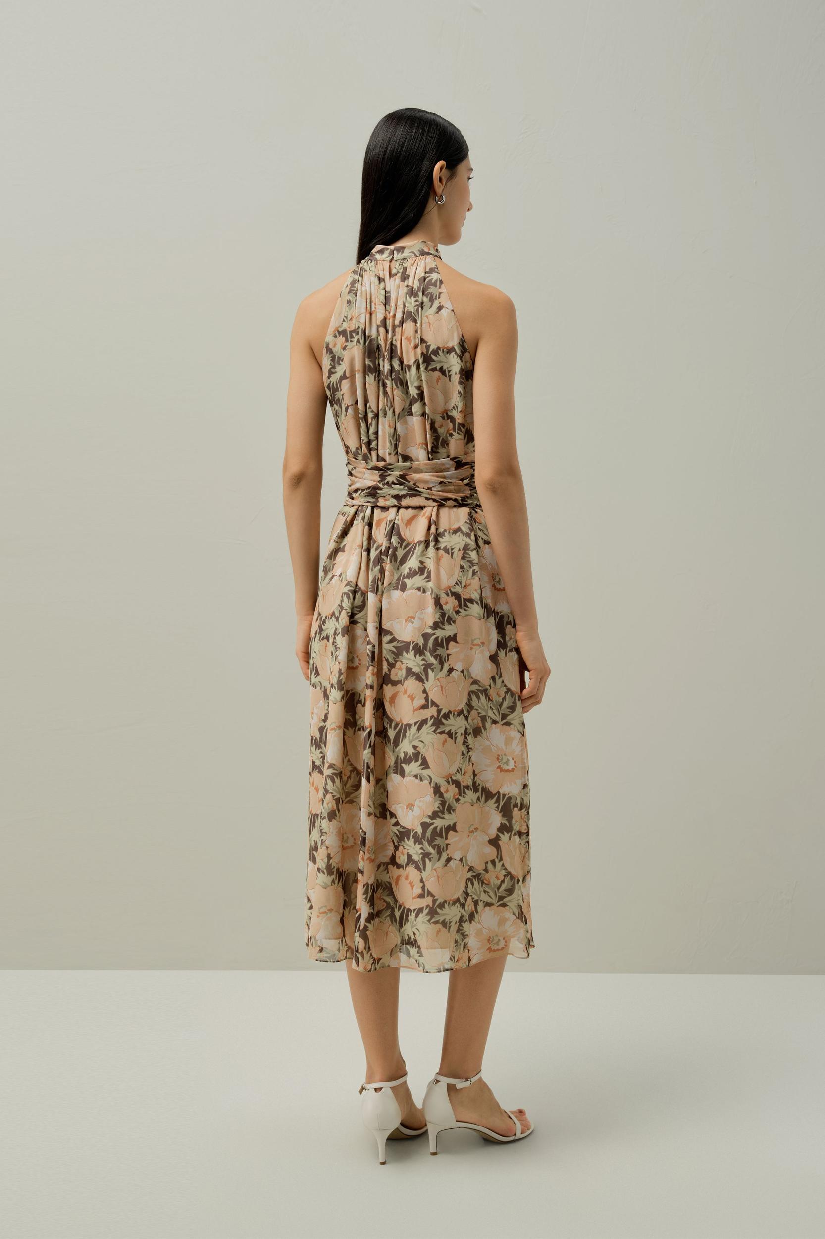 Poppy Parade Silk Chiffon Dress - Made With Liberty Fabric Product Image