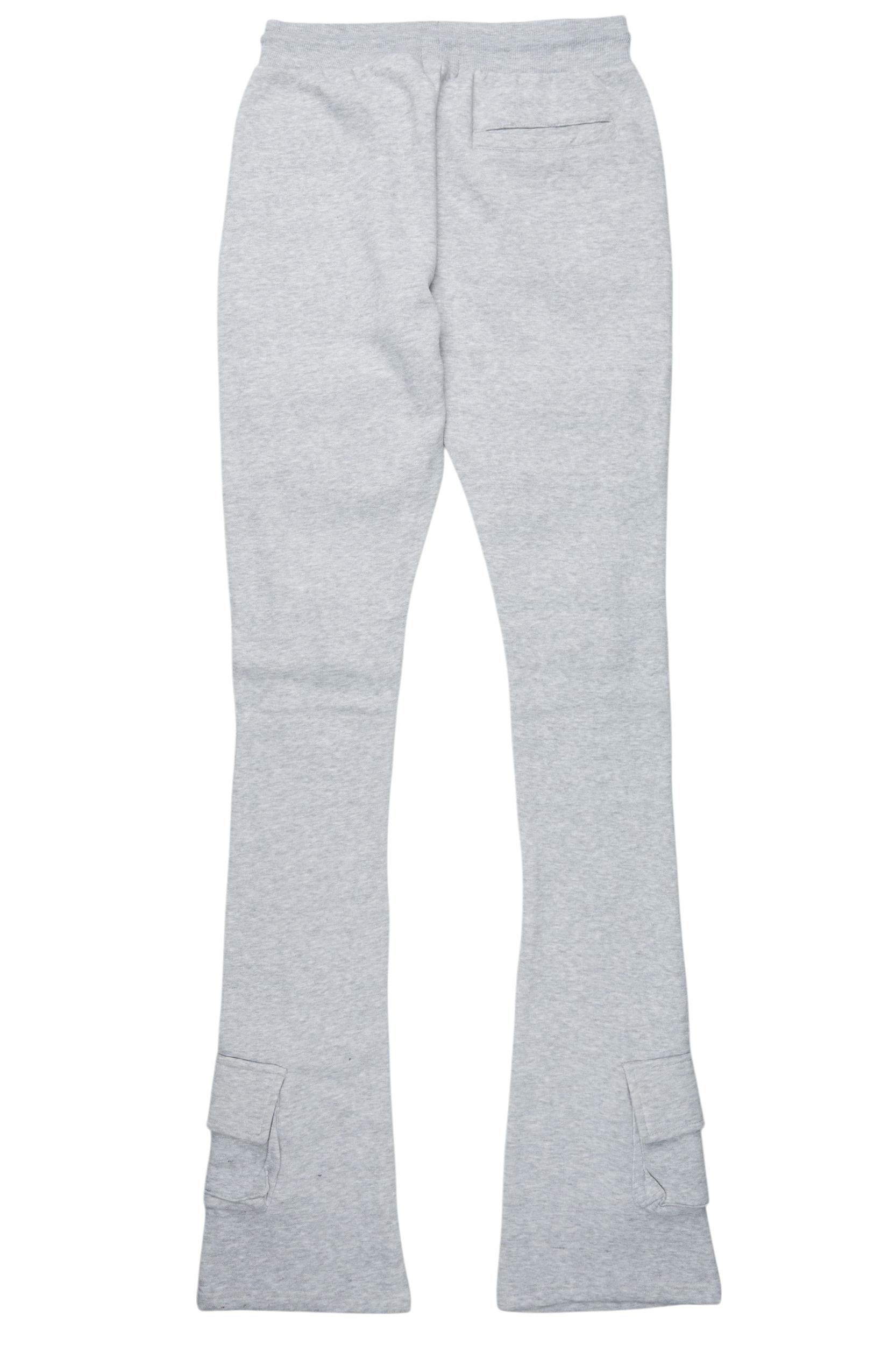 Connor Grey Stacked Flare Track Pant Male Product Image