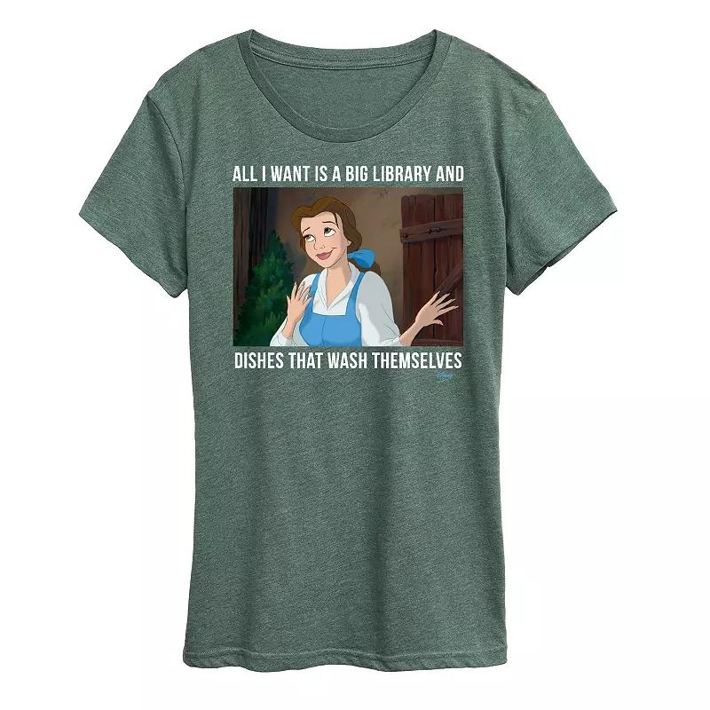 Disney Princess Belle Women's Library Graphic Tee, Girl's,  Product Image