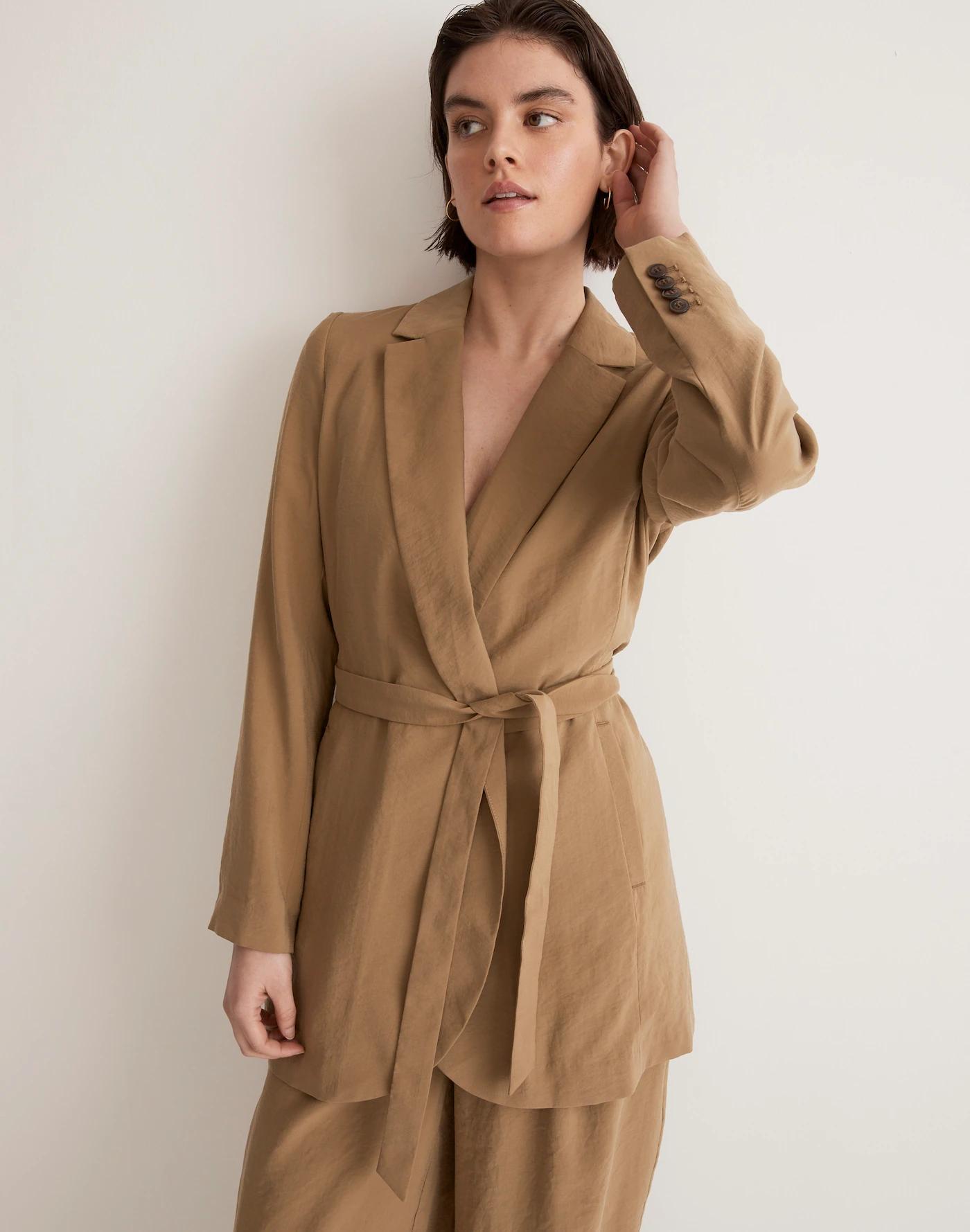 The Drapey Tie-Waist Blazer Product Image