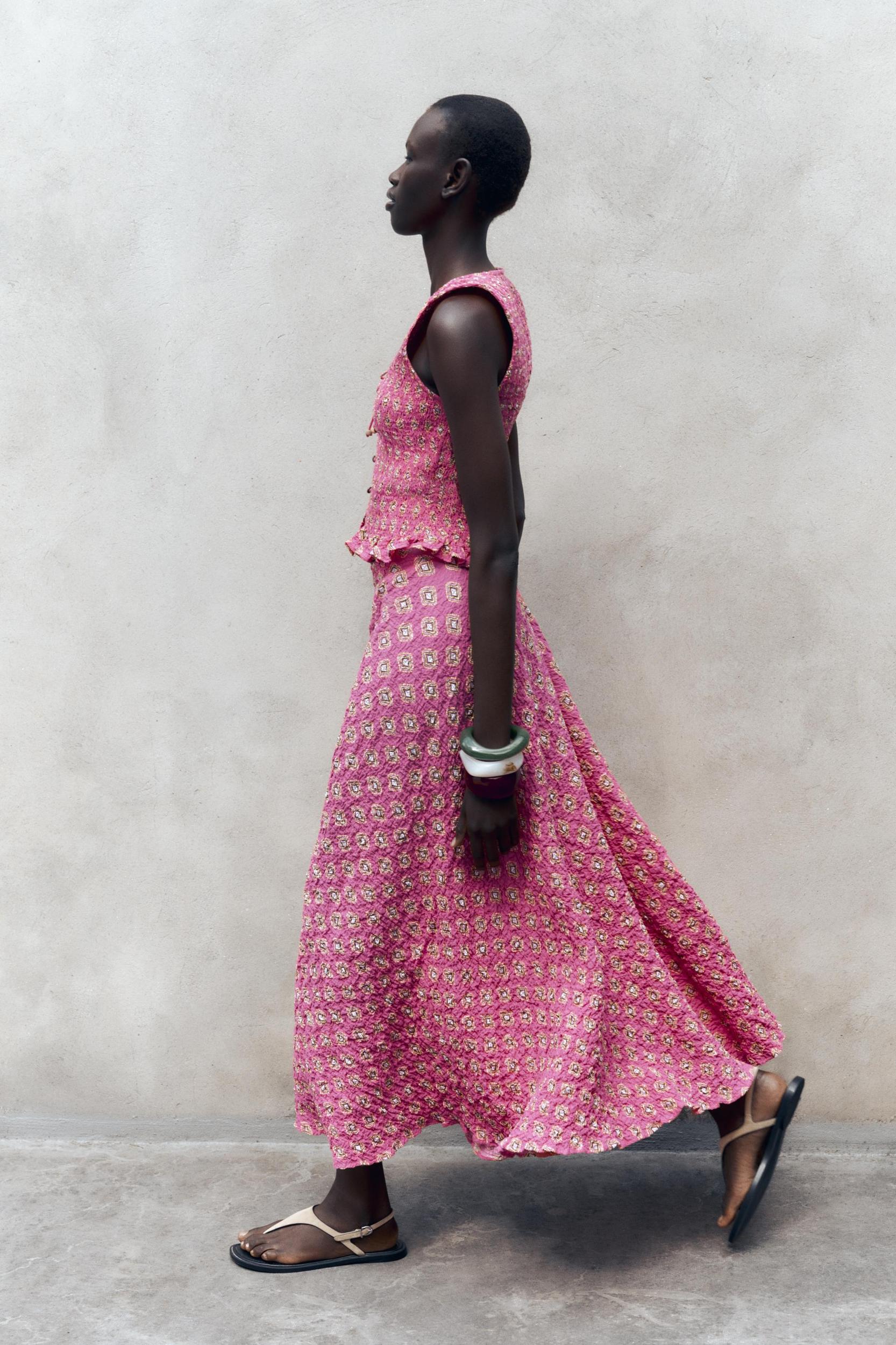 PRINTED MIDI SKIRT Product Image