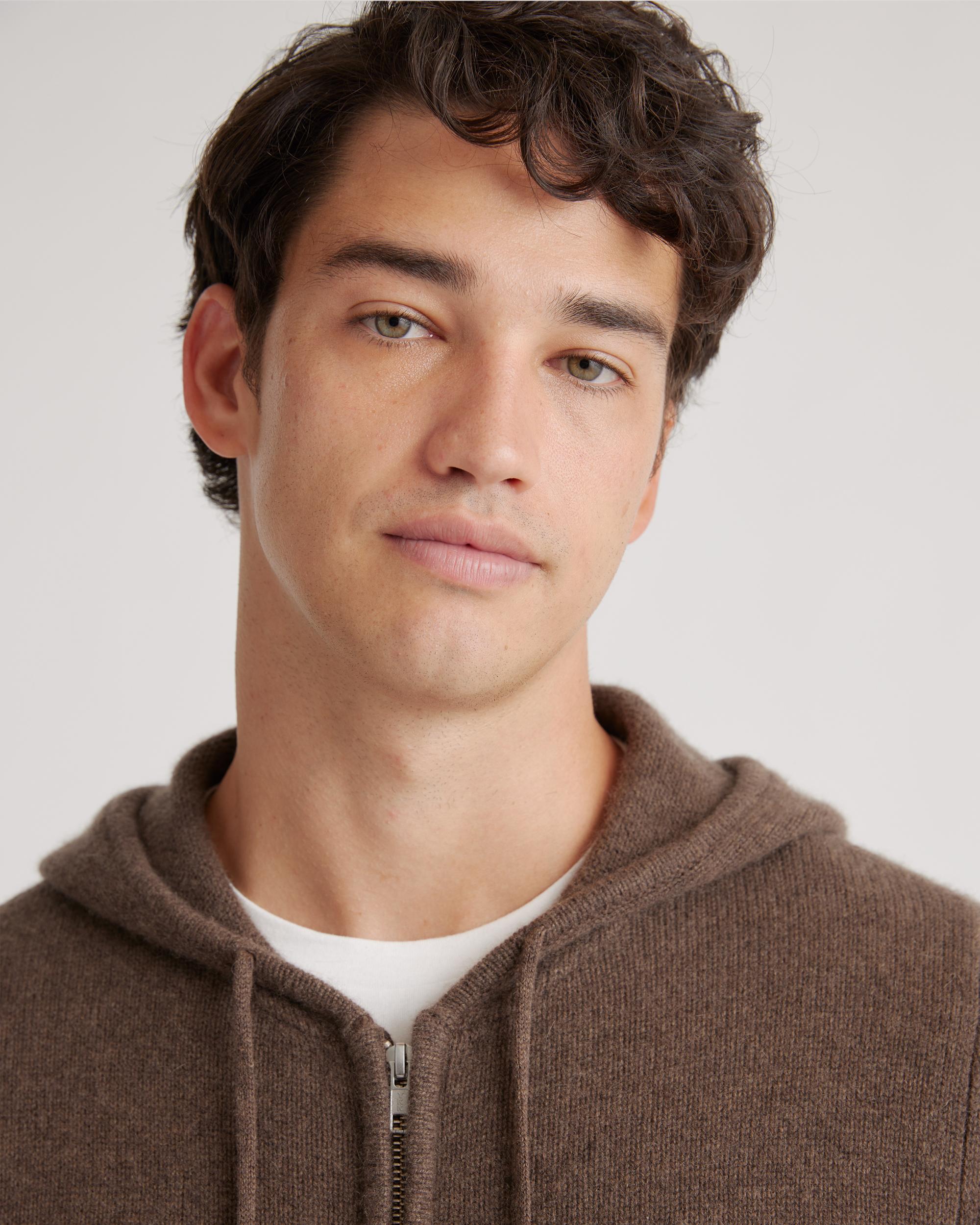 Quince | Men's Mongolian Cashmere Full-Zip Hoodie Product Image