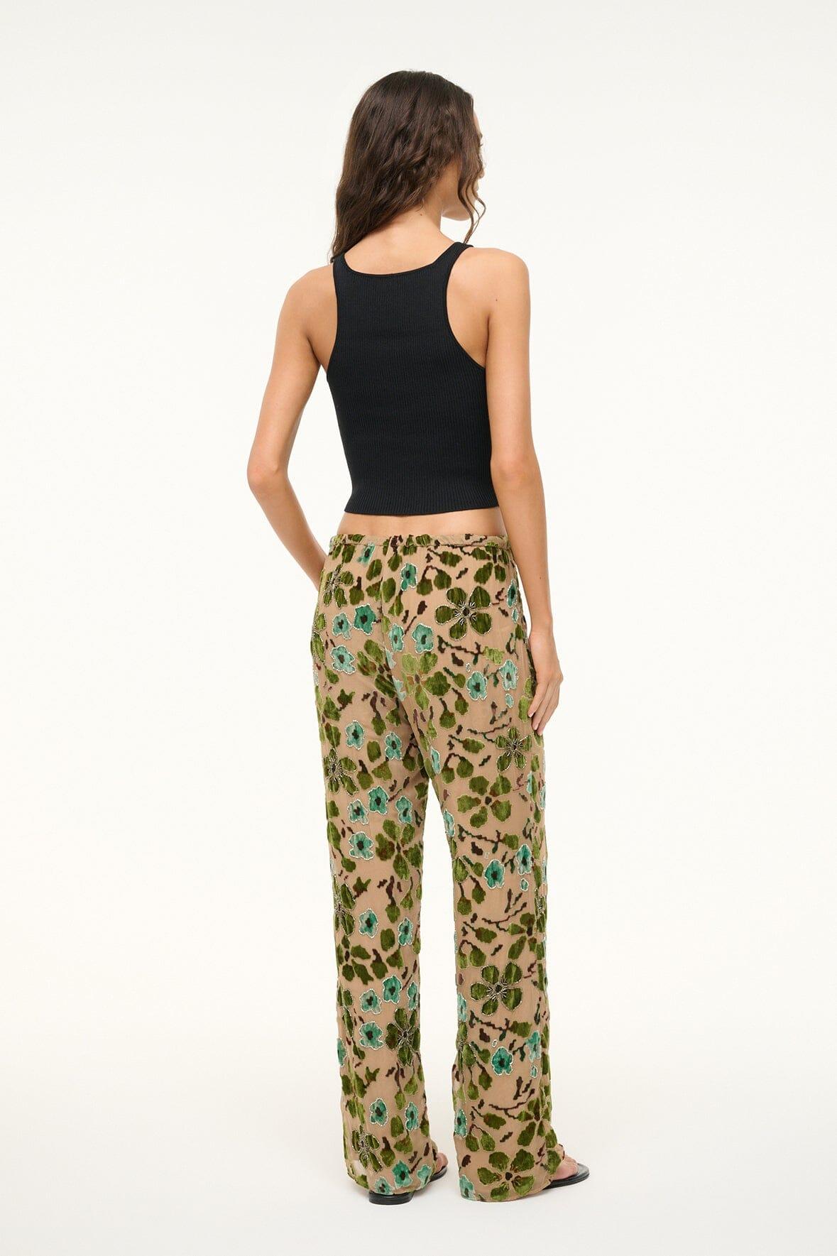 AVOLA BEADED PANT | MOSS FLORAL TAPESTRY Product Image