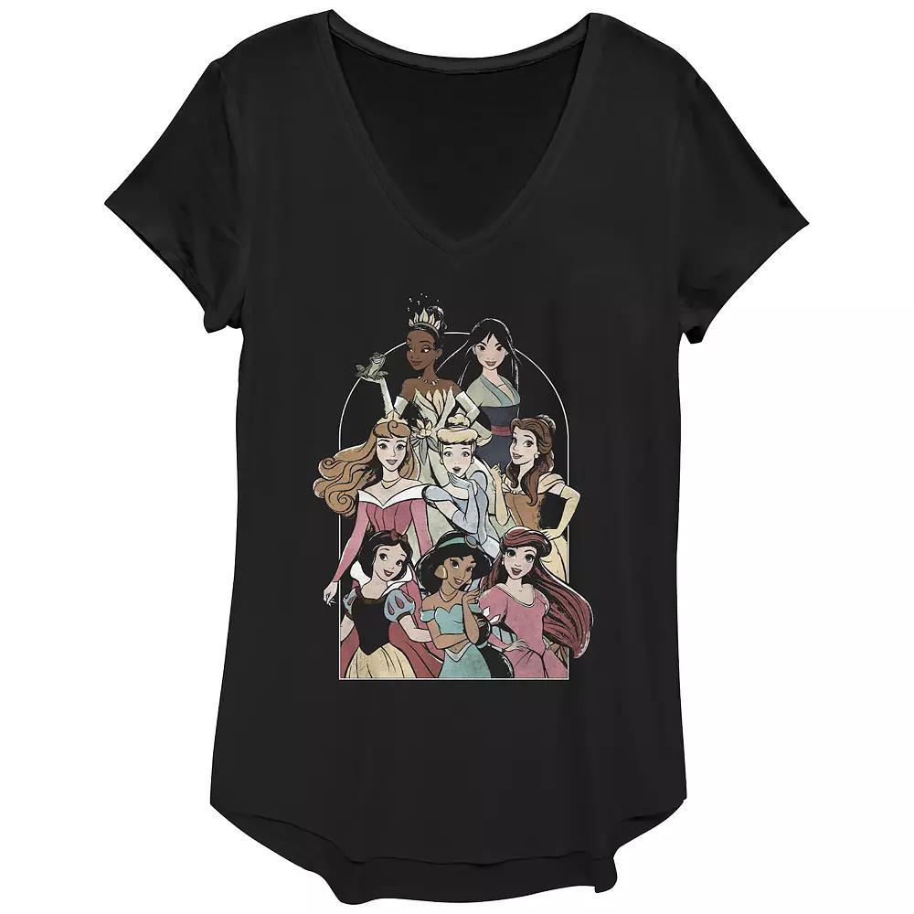 Women's Disney Princess Group Window Graphic Tee, Girl's,  Product Image