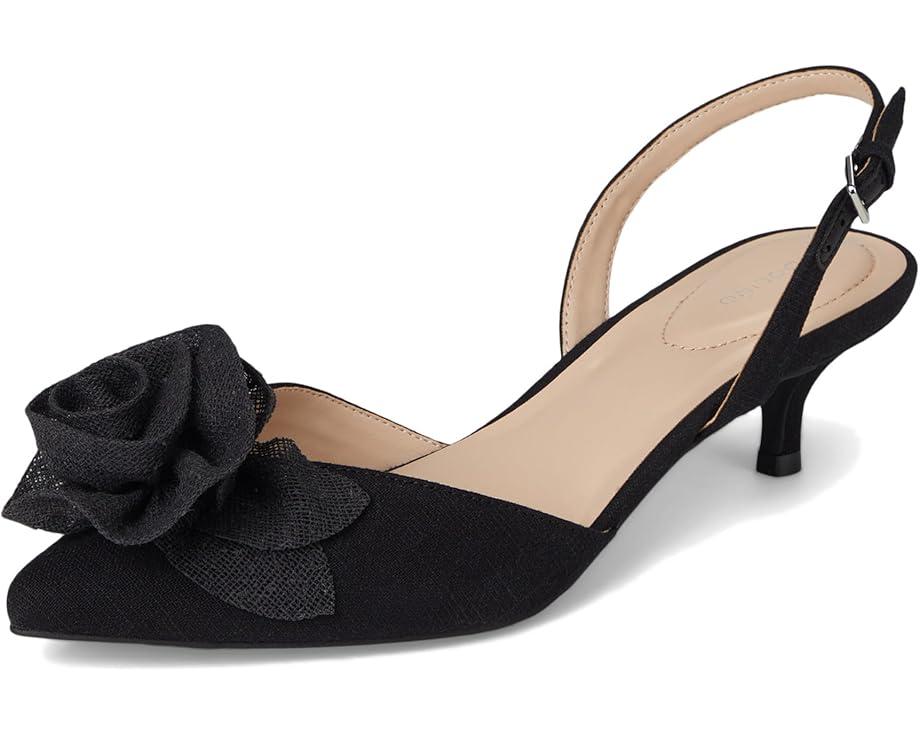 Debra Slingback Kitten Heel - Plaid/Satin Product Image