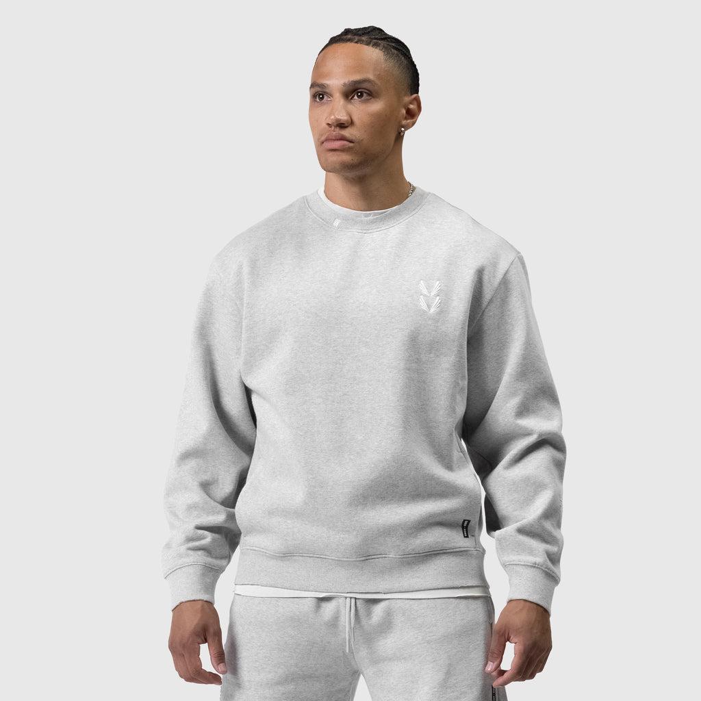 0861. Tech Essential™ Distressed Crewneck - Heather Grey Product Image