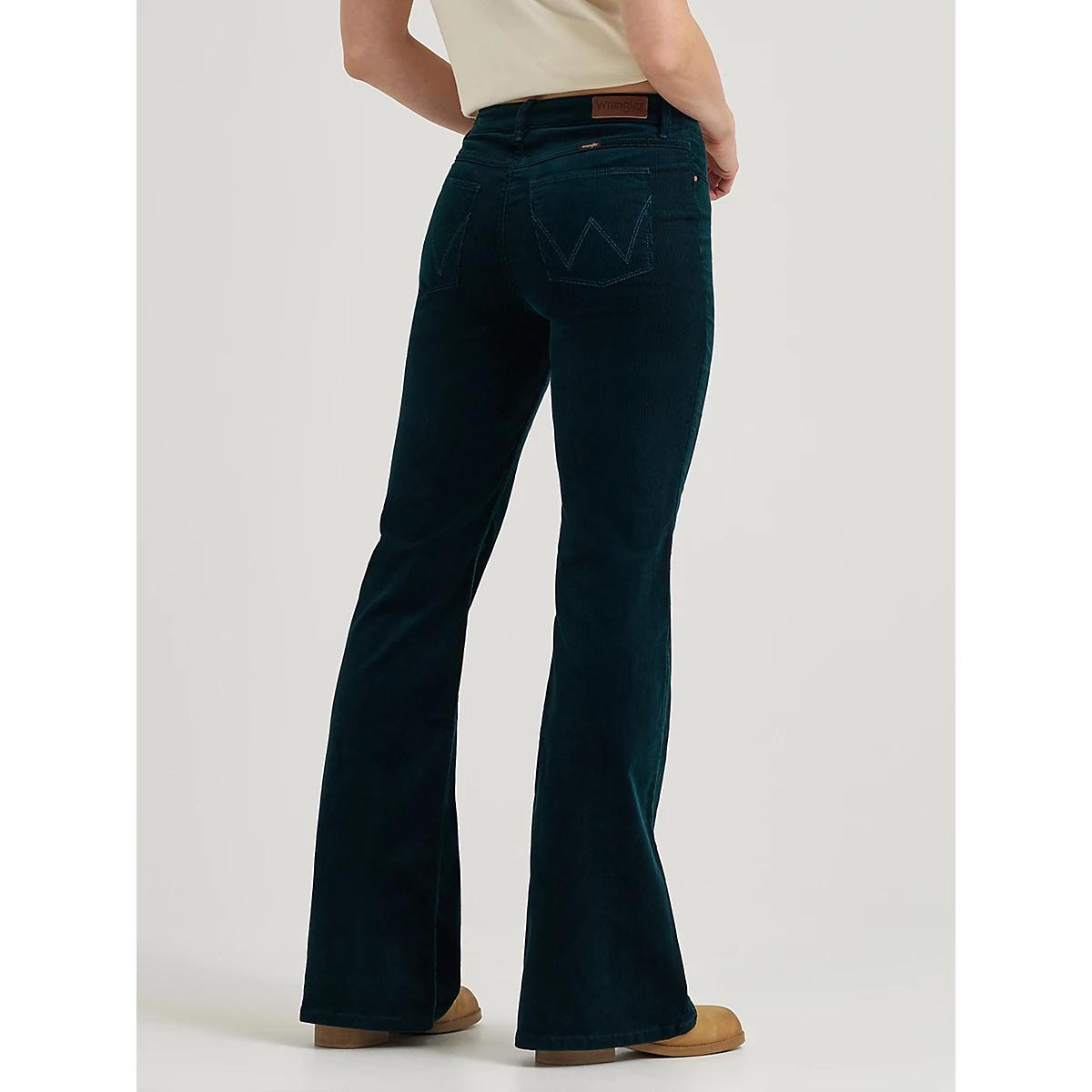 Women's Wrangler® Corduroy High Rise Fierce Flare Jean in Jewel Product Image