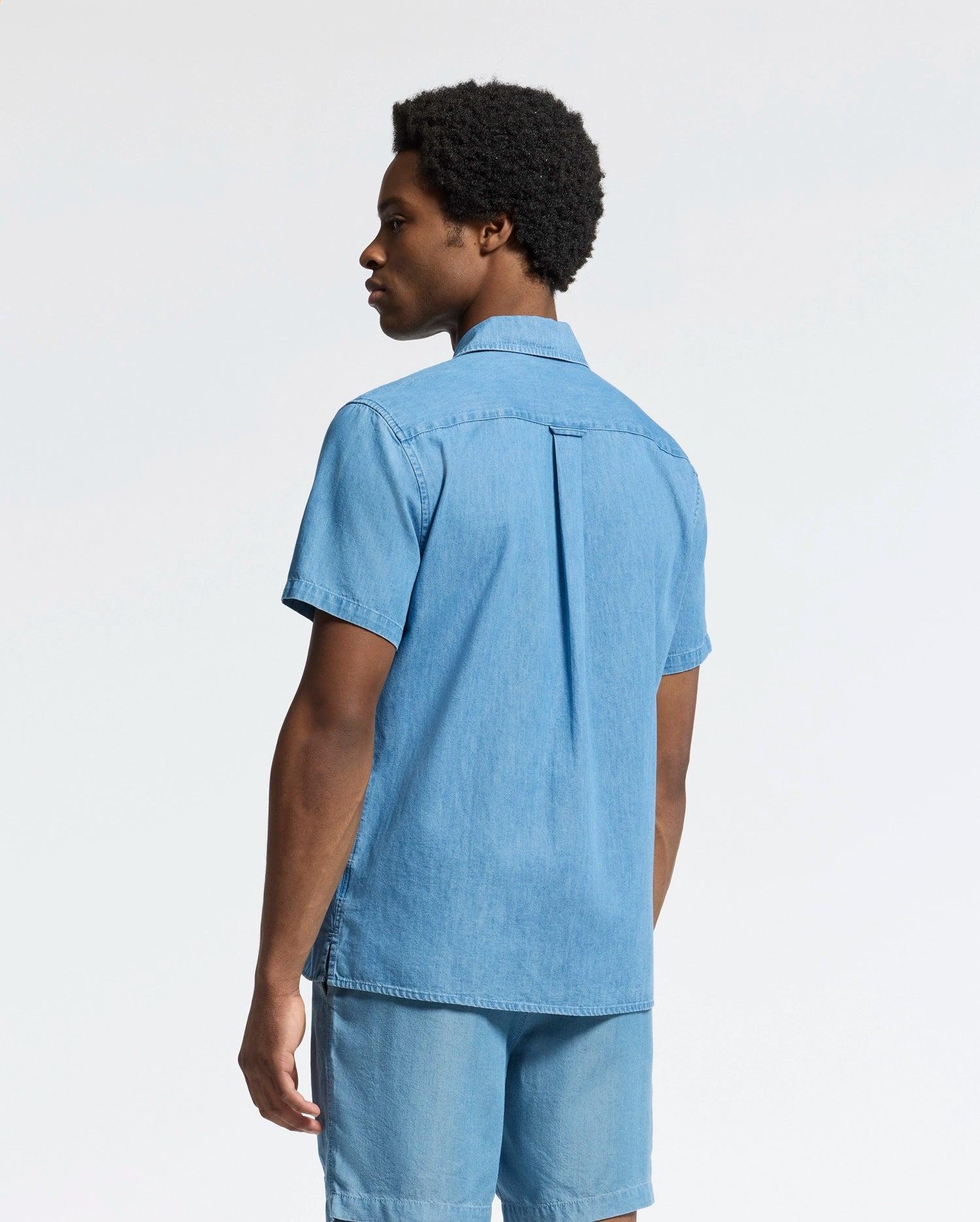 MENS KERVIN LIGHTWEIGHT DENIM WOVEN SHIRT - B6Q467F200 Male Product Image