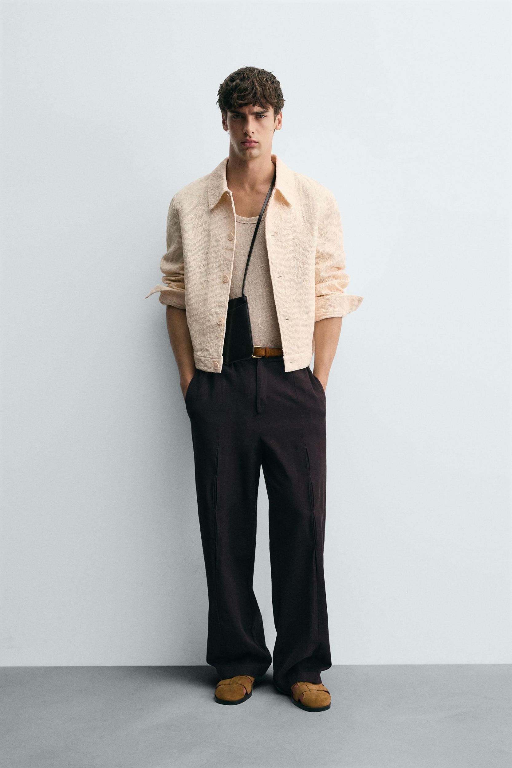 CROCHET TEXTURED JACKET Product Image