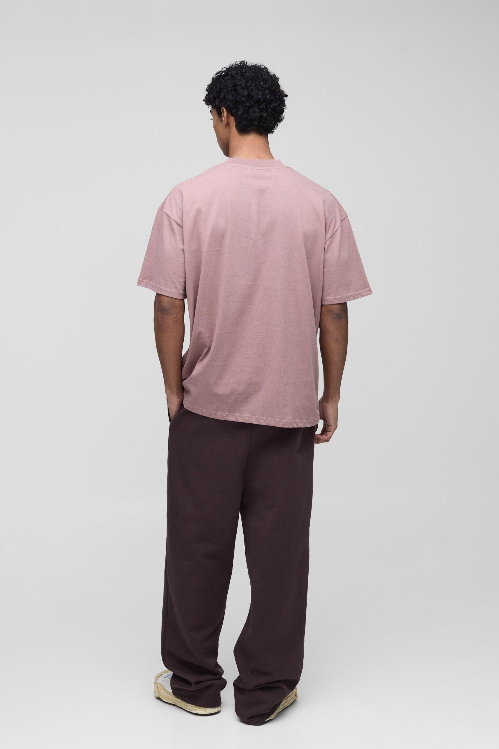 Oversized Extended Neck Heavy T-shirt | boohooMAN USA Product Image