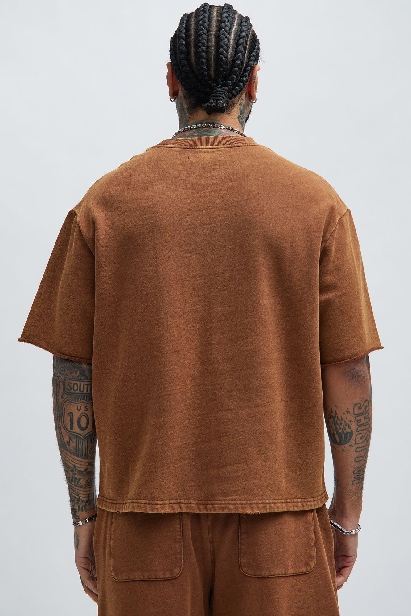 Tyson Heavy Wash Tee - Dark Brown Product Image