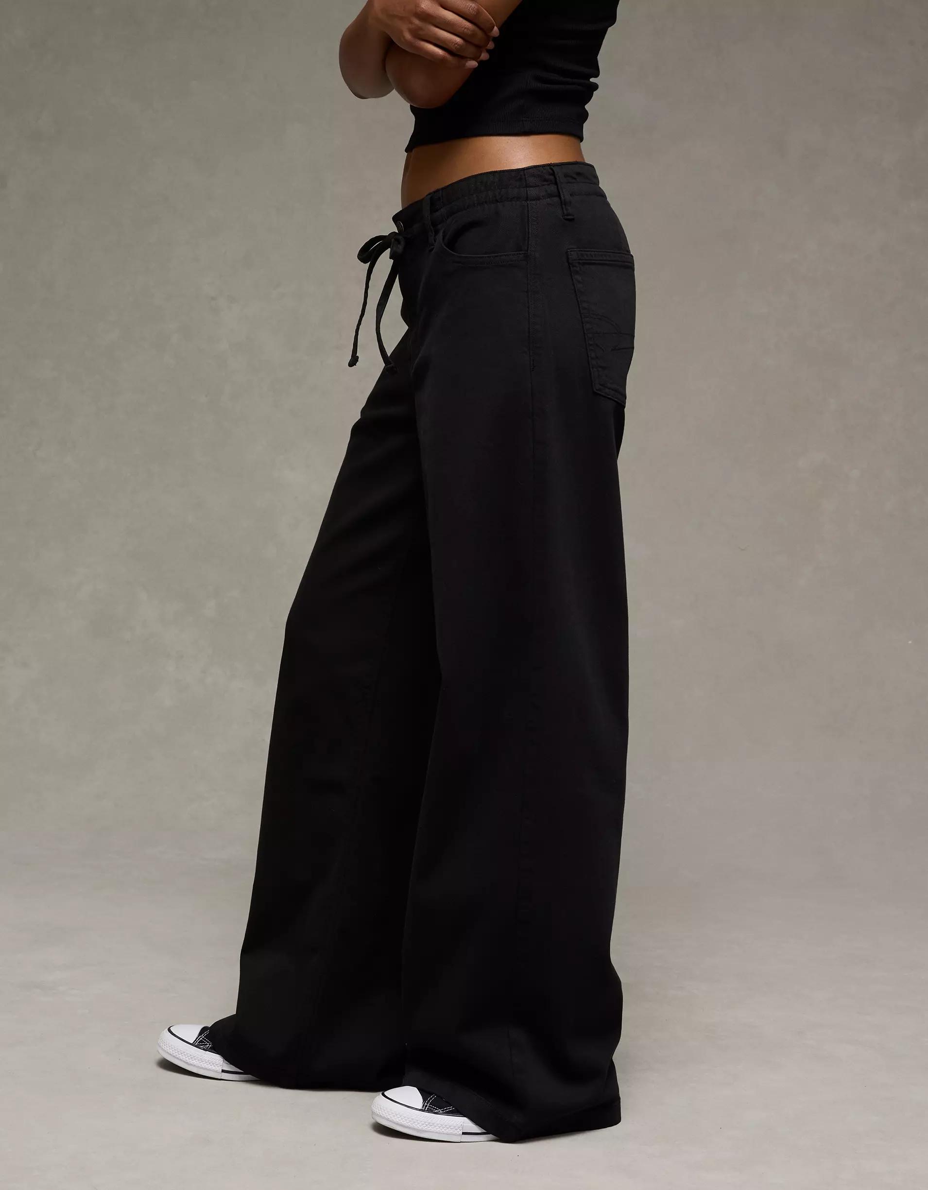 AE Dreamy Drape Stretch Low-Rise Ultra Wide-Leg Pant Product Image
